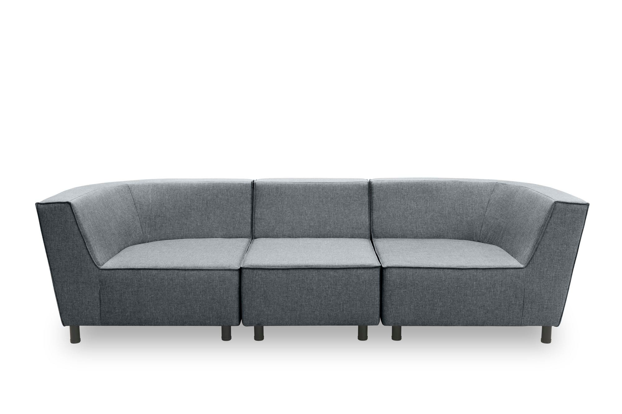 58 aufm Kessel Gartensofa Gartenlounge Sofa 3-Sitzer Brandie 279x77x103 Outdoorbezug dunkelgrau, inkl. Versand 3 Teile, Polster aus Quick-Dry Schaum mit einem wasserbweisenden Outdoorbezug