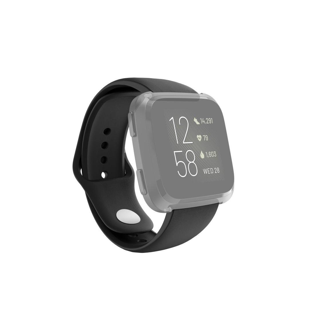 schwarz Versa für 22,7 Fitbit cm 2/ Smartwatch-Armband Versa/Versa Lite, Hama 22mm, Ersatzarmband