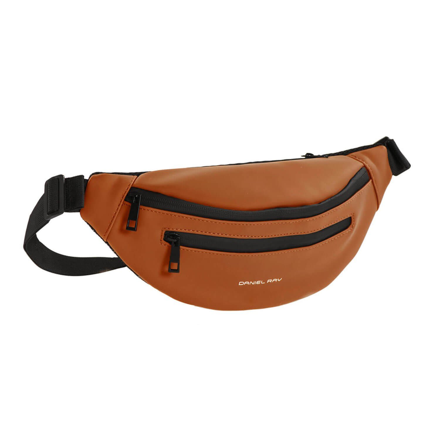 Daniel Ray Bauchtasche, Gürteltasche Mobiele in matter Optik PU-Hüfttasche Verstellbarer Bund dark orange (23)