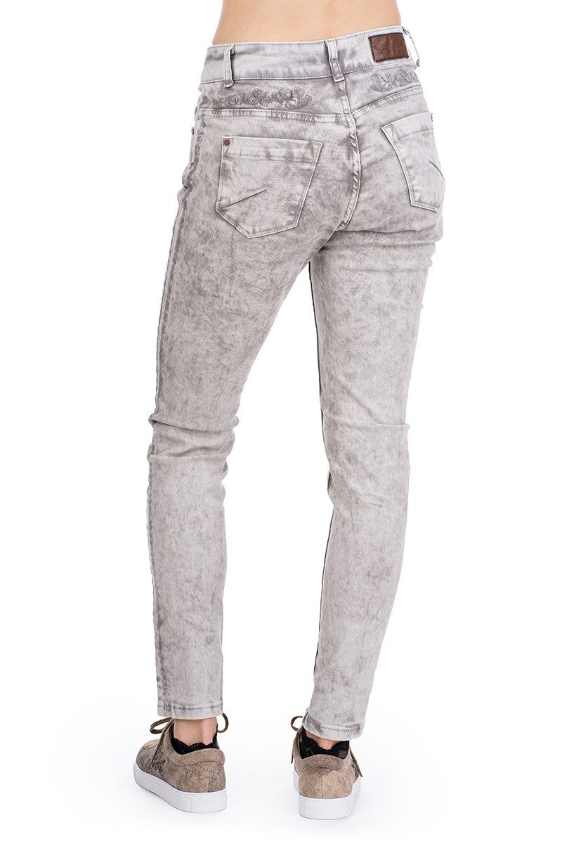 Hangowear Trachtenjeans Trachtenjeans Damen - HENDRINA LANG - hellgrau