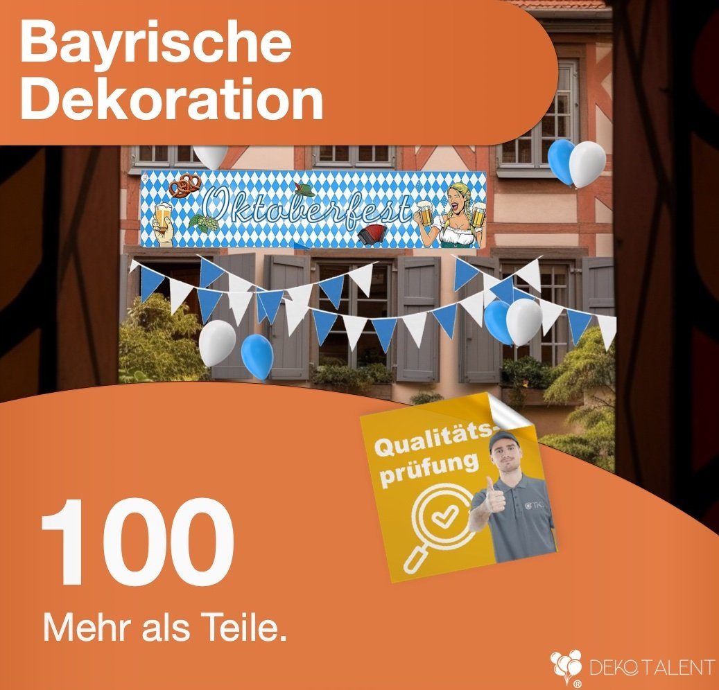 Dekotalent® Hängedekoration XXL Bayrisches Wiesn Ihr Deko für Set Oktoberfest Dekoration