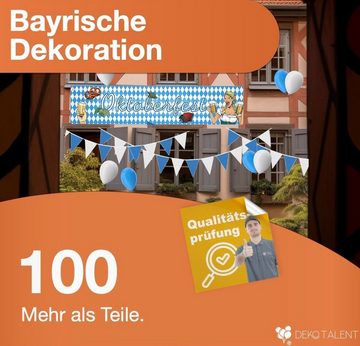 Dekotalent® Hängedekoration XXL Bayrisches Wiesn Dekoration Set - über 100 Teilen - Oktoberfest (Set, Oktoberfest Deko), mehr als 100 Teilen / Wiederverwendbar