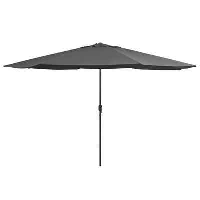 vidaXL Balkonsichtschutz Sonnenschirm mit Metall-Mast 400 cm Anthrazit