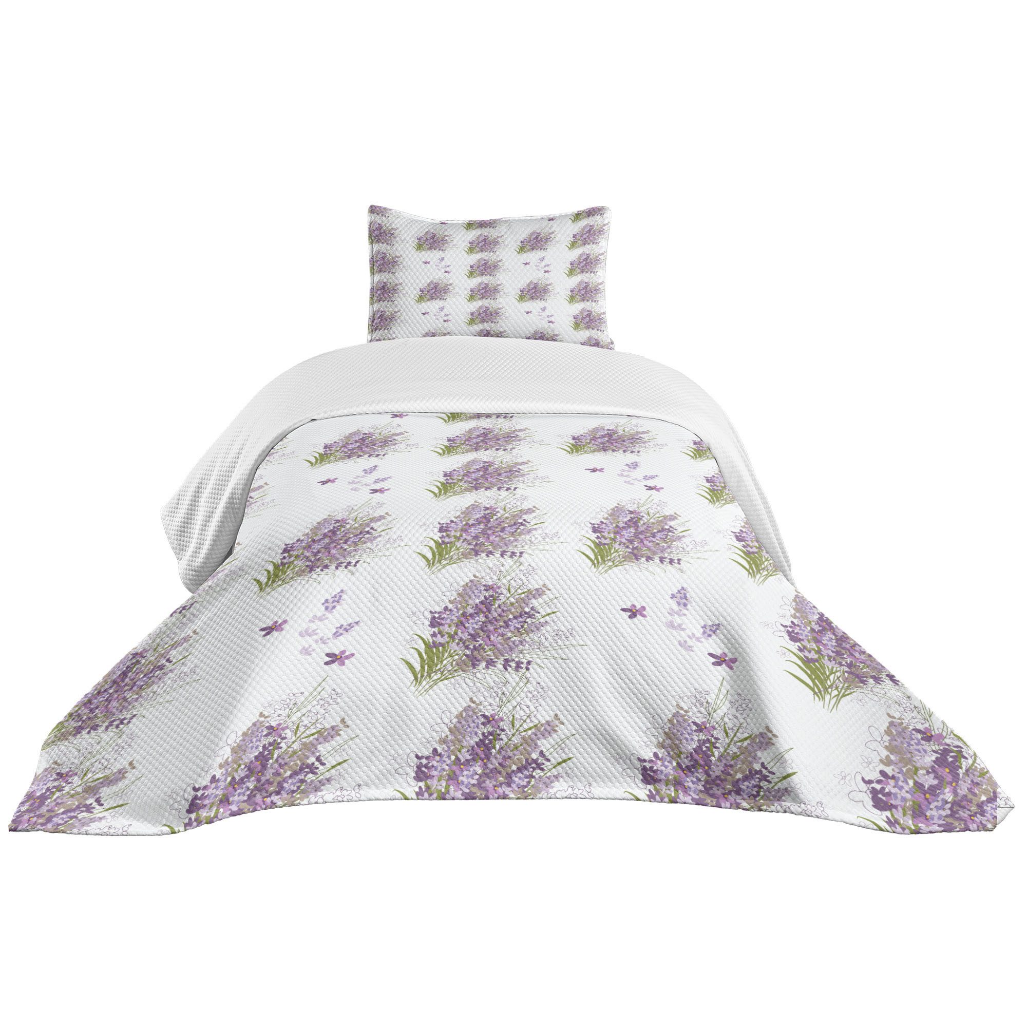 Abakuhaus Tagesdecke Set mit Kissenbezügen Waschbar, Violett Lavendel-Flied günstig online kaufen