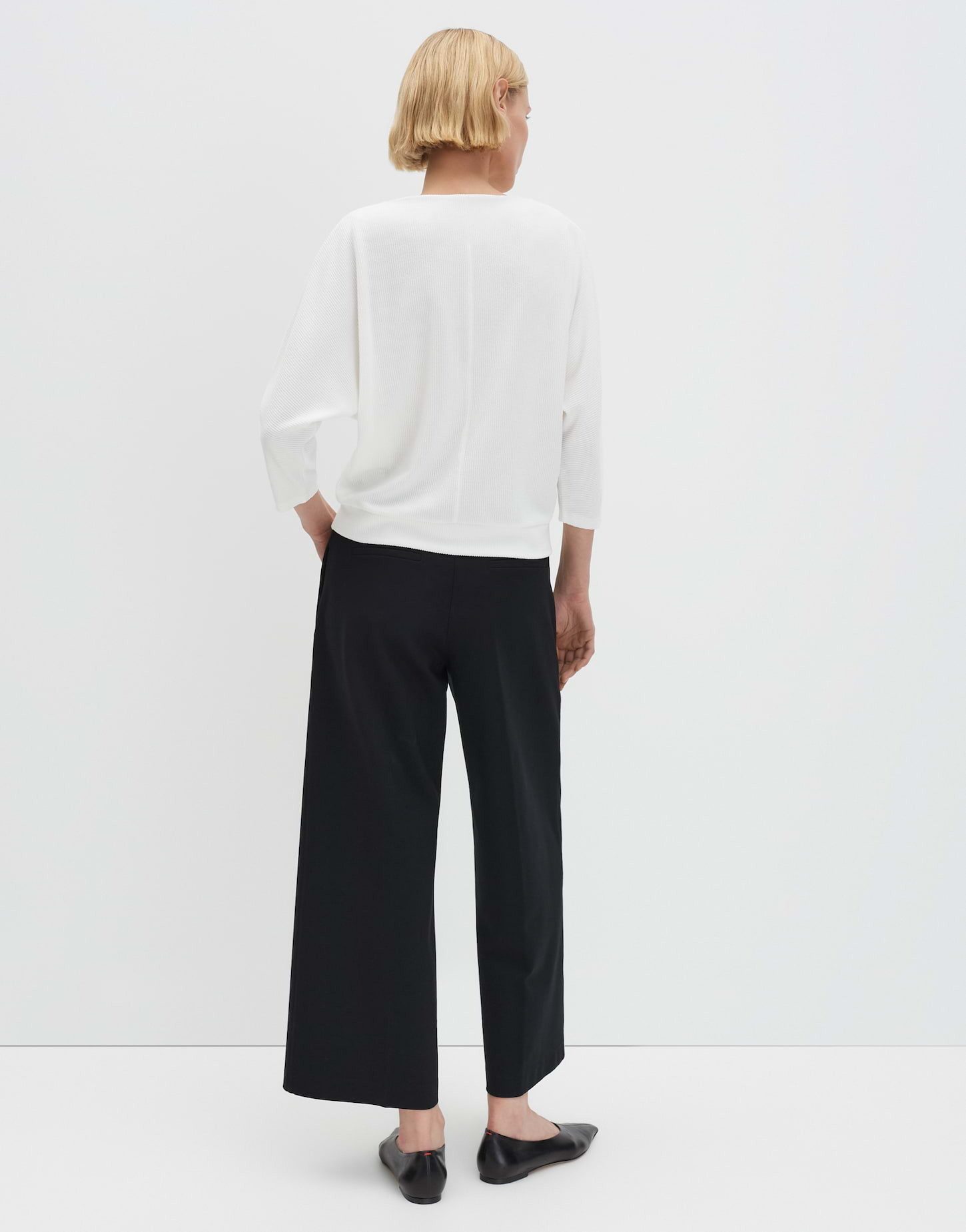 someday 3/4-Arm-Shirt KORIELL Loose aus ECOVERO™ Viskosemix schmal zulaufend, feine Rippstruktur, Fledermausärmel