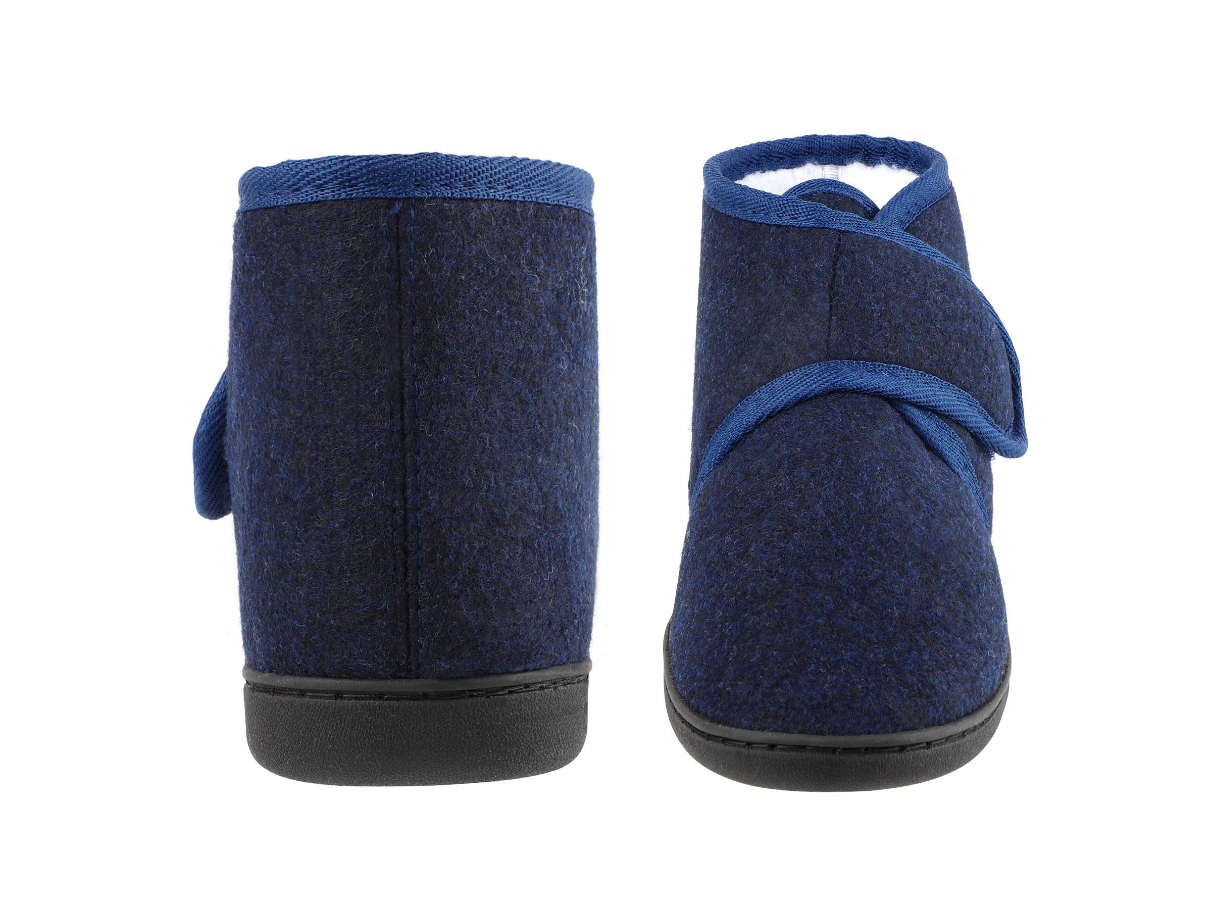 TIESTRA Damen Herren Winterhausschuhe, Warm Hausschuh (Memory Foam Sohle, flach geschnitten, 1-tlg) Kunststoffe mit Lammfell, breiter Fußbereich & Filzpantoffeln