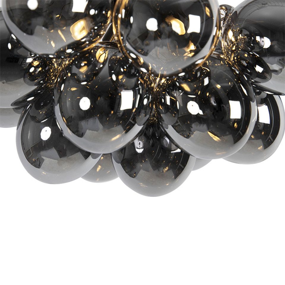Qazqa Deckenleuchte Uvas, ohne Leuchtmittel, Warmweiß, QAZQA Deckenleuchte, g9, Schwarz, Glas, Design
