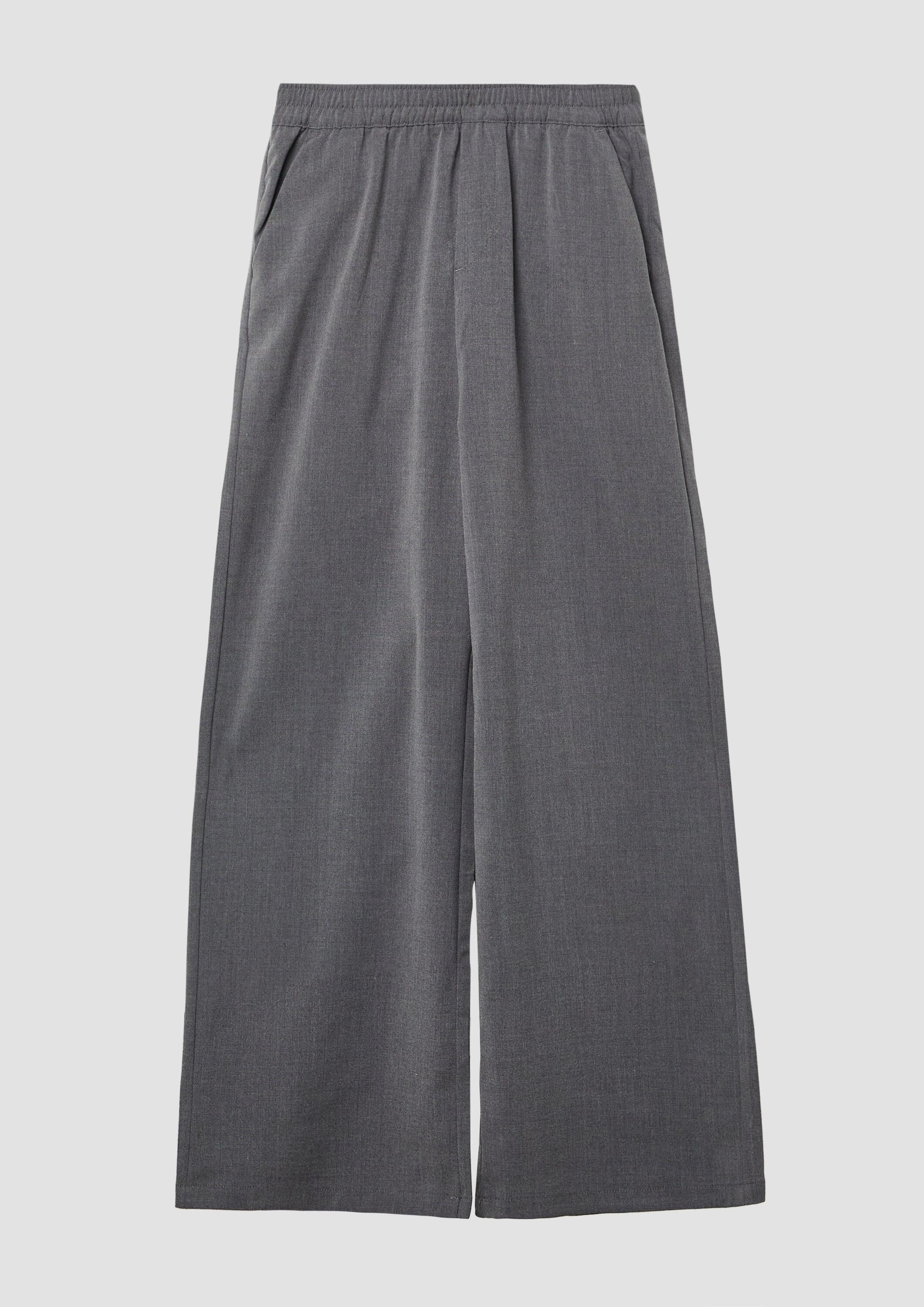 s.Oliver Chinos Hose WIDE LEG Webhose mit Wide Leg und Elastikbund