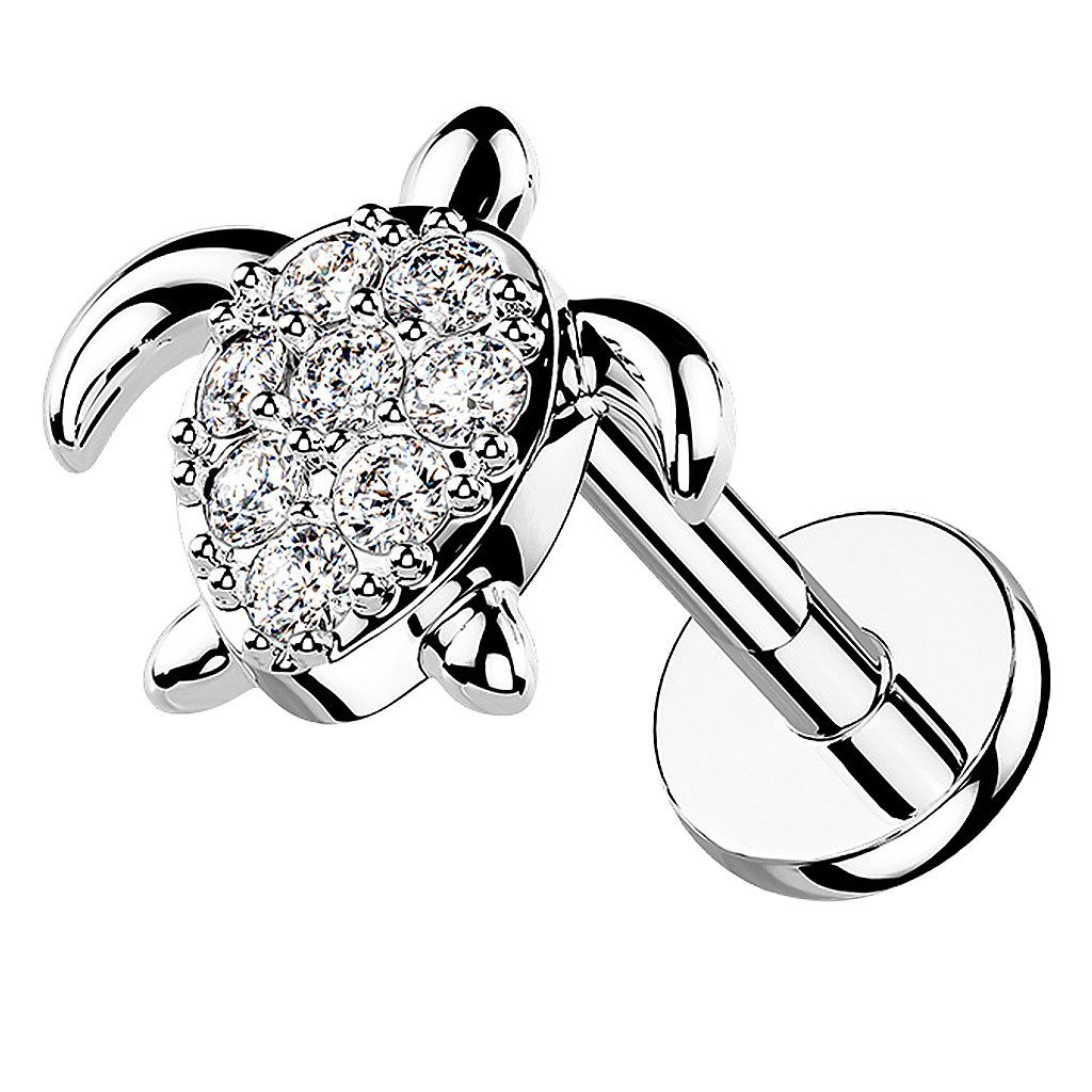 Taffstyle Piercing-Set Helix Labret Monroe Piercing flach Kristall Schildkr günstig online kaufen