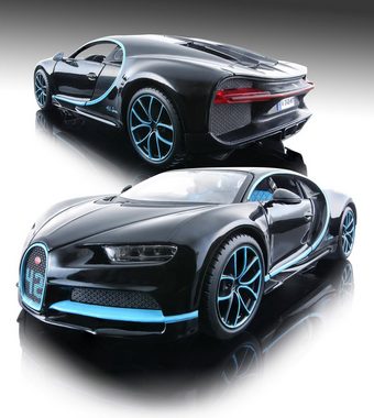 Maisto® Sammlerauto Bugatti Chiron, 1:24, schwarz, Maßstab 1:24, aus Metallspritzguss