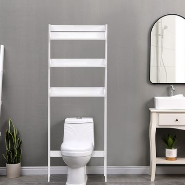 Happy Home Lagerungskissen Toilette Lagerung Toilettenregal mit 3 Ablagen weiß