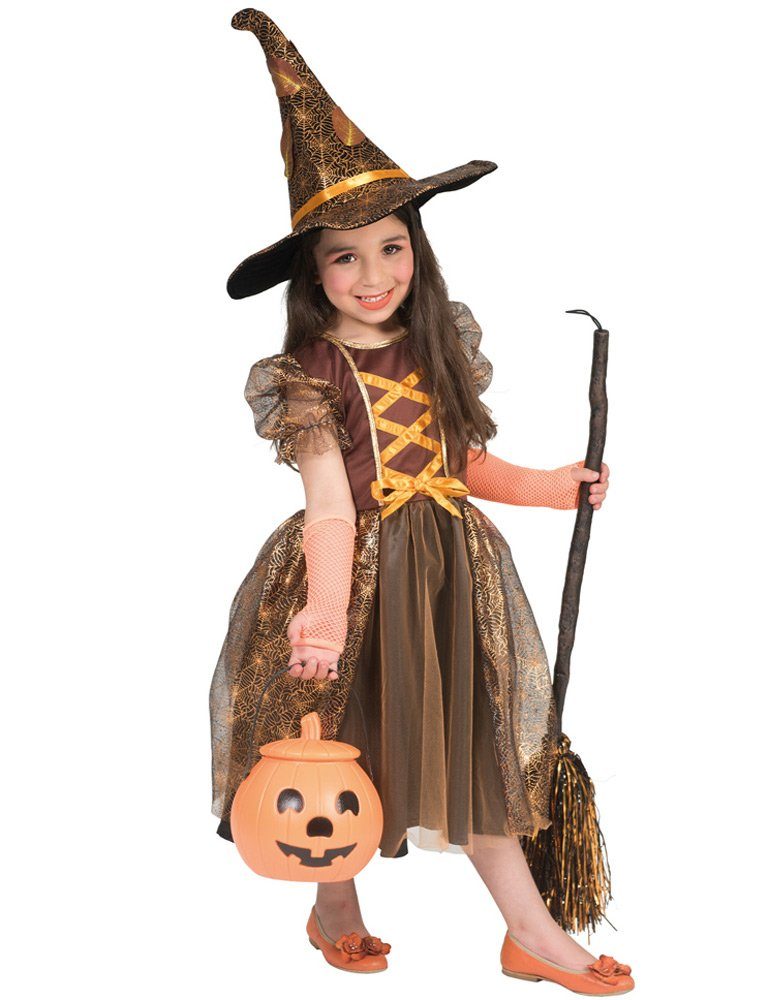 Funny Fashion Hexen-Kostüm »"Autumn" für Mädchen - Braun Orange, Kinder  Glitzer Kleid Hexenhut« online kaufen | OTTO
