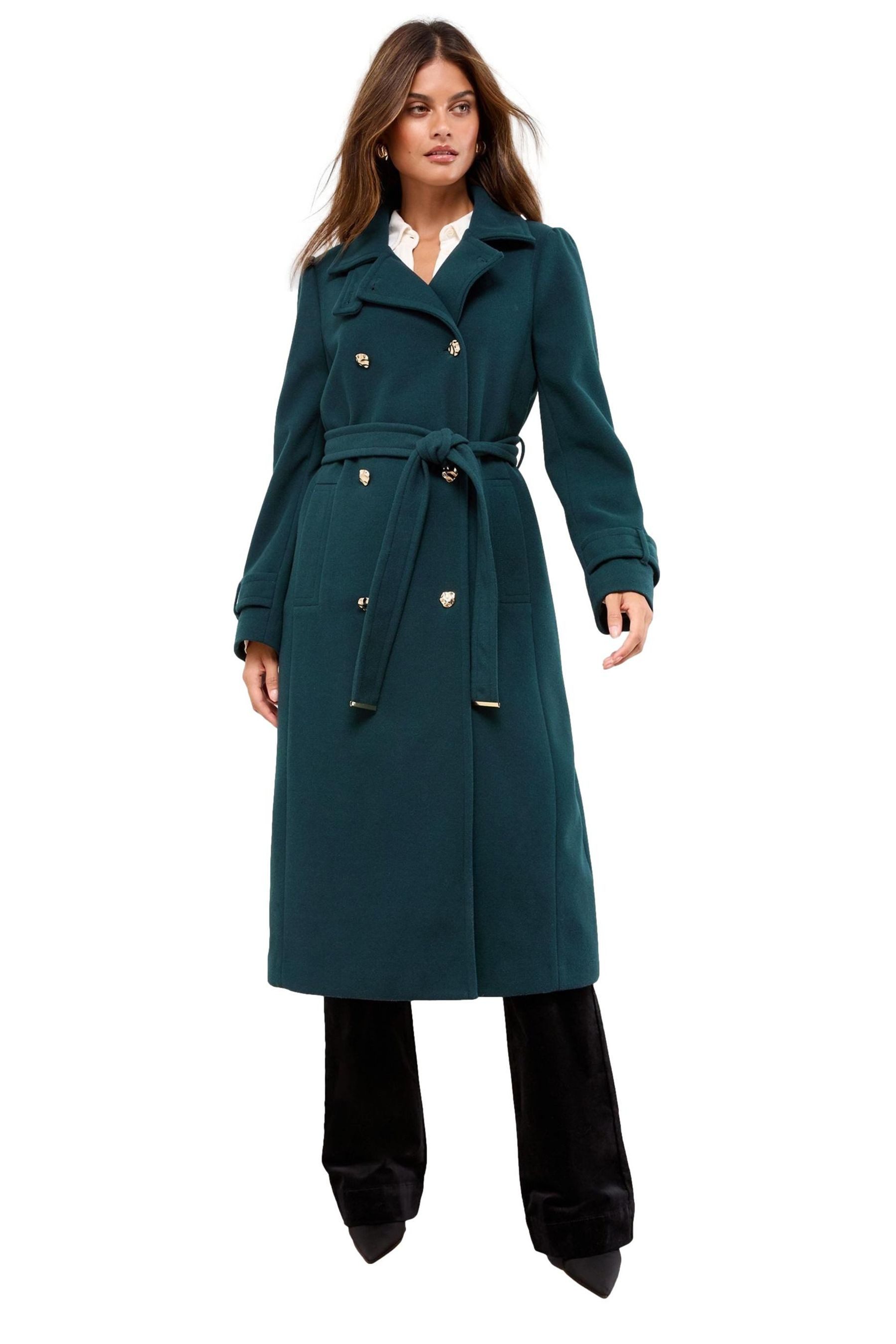 LIPSY Wintermantel Lipsy Maxi-Mantel mit Trichterkragen, Regular (1-tlg)