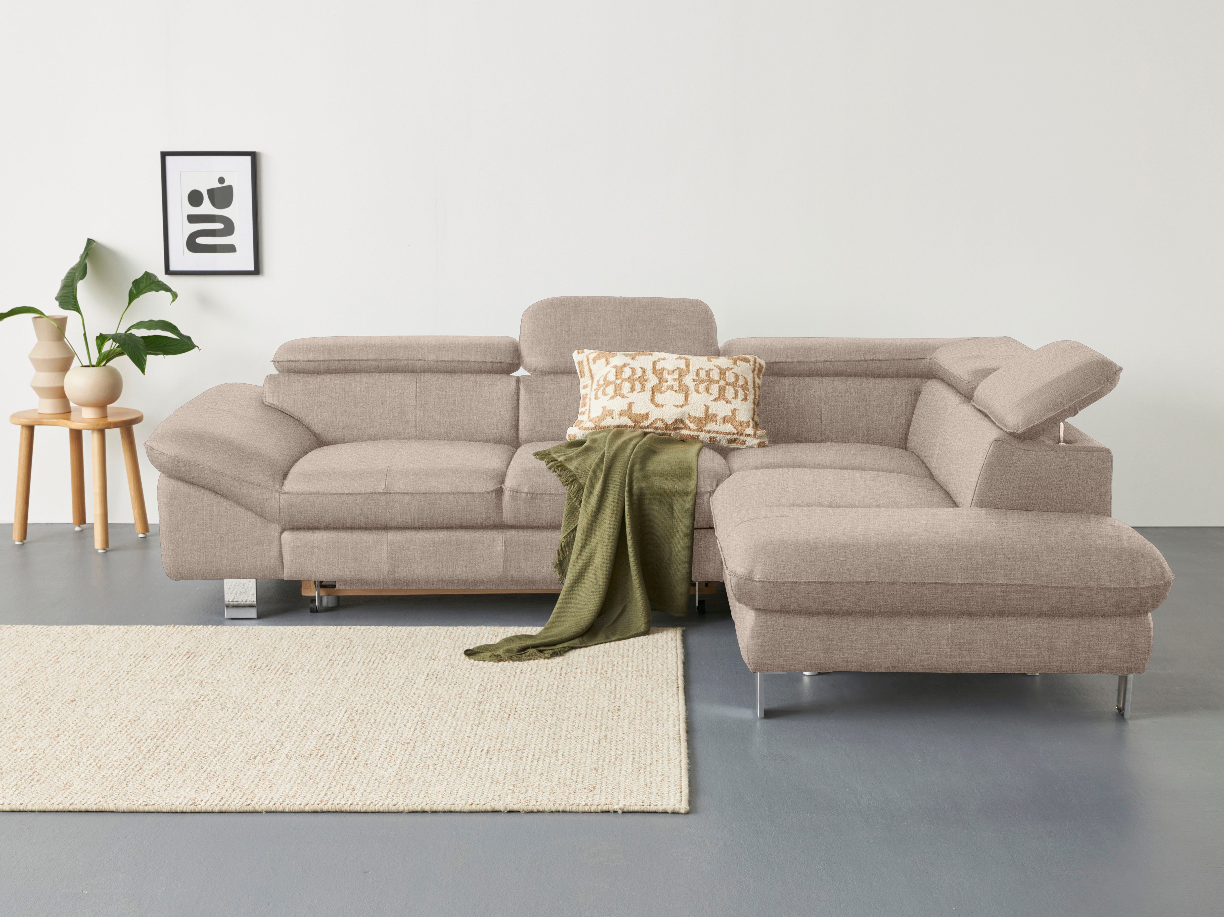 COTTA Ecksofa Driver L-Form, mit Kopfteilverstellung, wahlweise mit Bettfunktion & Bettkasten