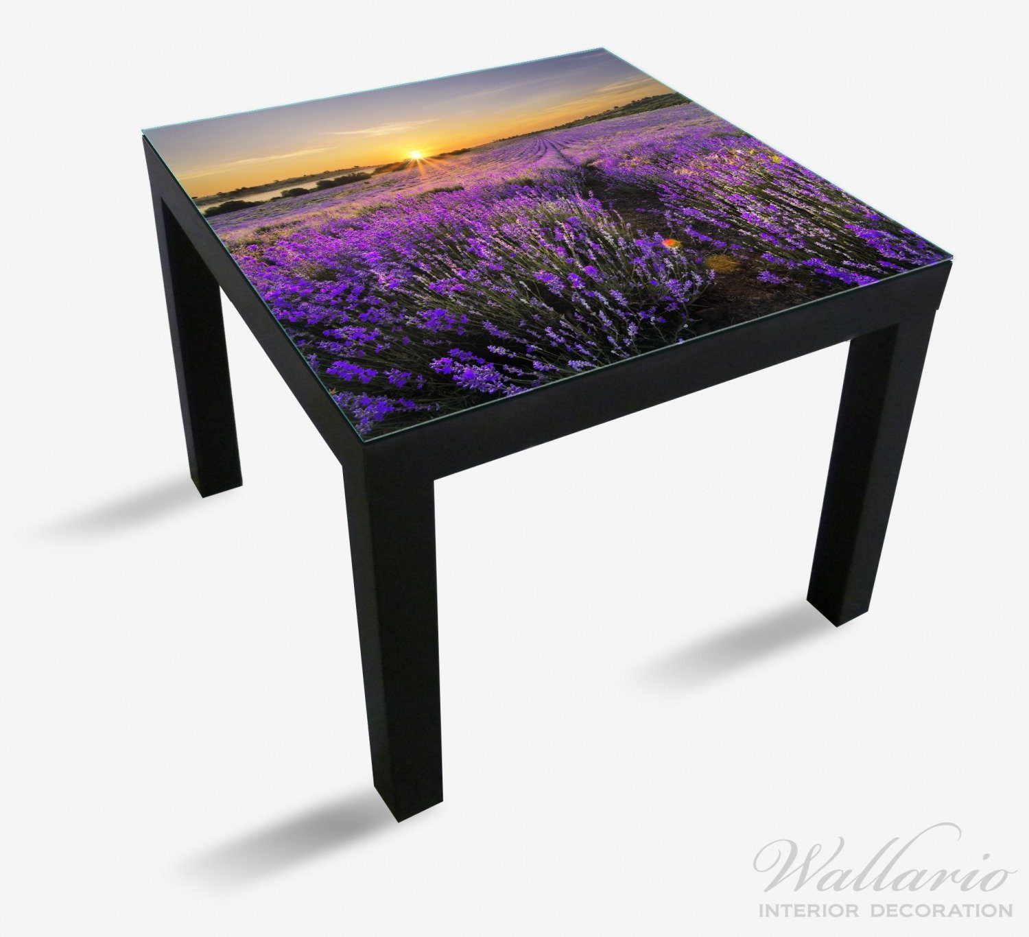 geeignet (1 Ikea Sonnenuntergang dem Tischplatte für Lack Lavendel Wallario Tisch über St),