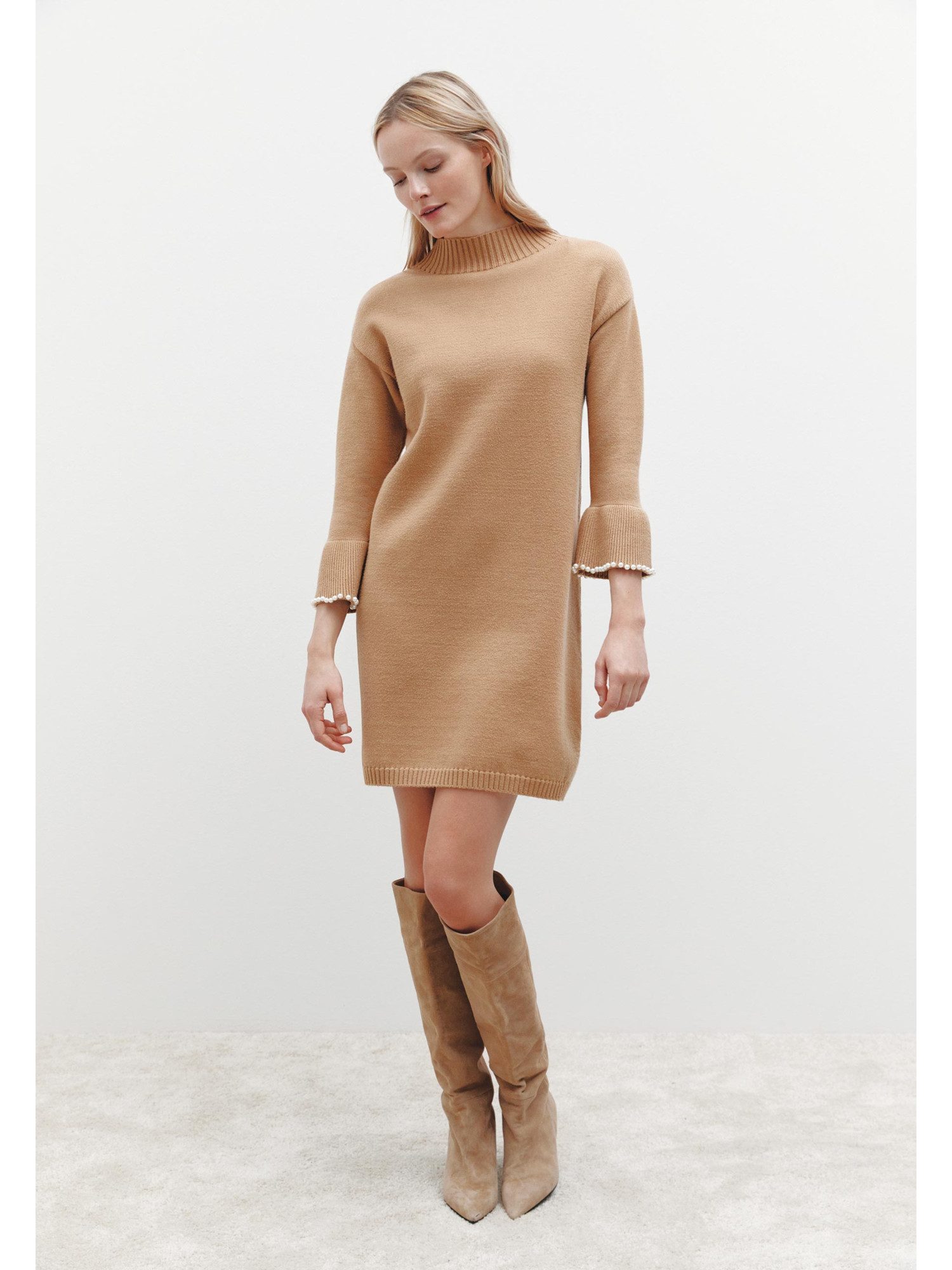 MORE&MORE A-Linien-Kleid softes, feminines Strickkleid günstig online kaufen