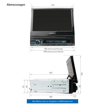XOMAX XM-V746 Autoradio mit 7 Zoll Bildschirm, Bluetooth, USB, SD, 1 DIN Autoradio