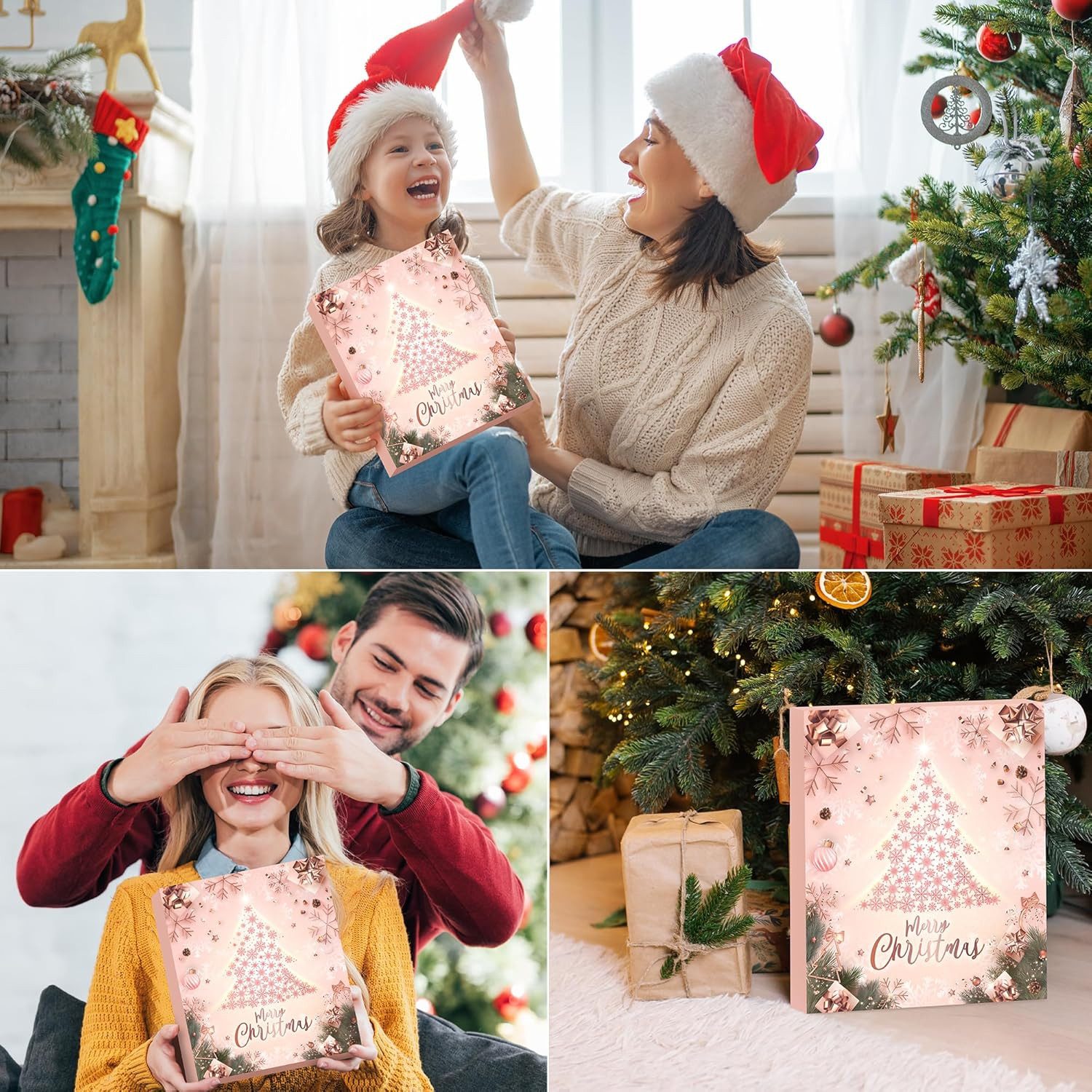 Coonoor Adventskalender 2025 Weihnachtskalender Schmuck Set (24 Überraschungen Armband Halskette Ohrringe), Weihnachtsgeschenke für Frauen Mädchen Teenager