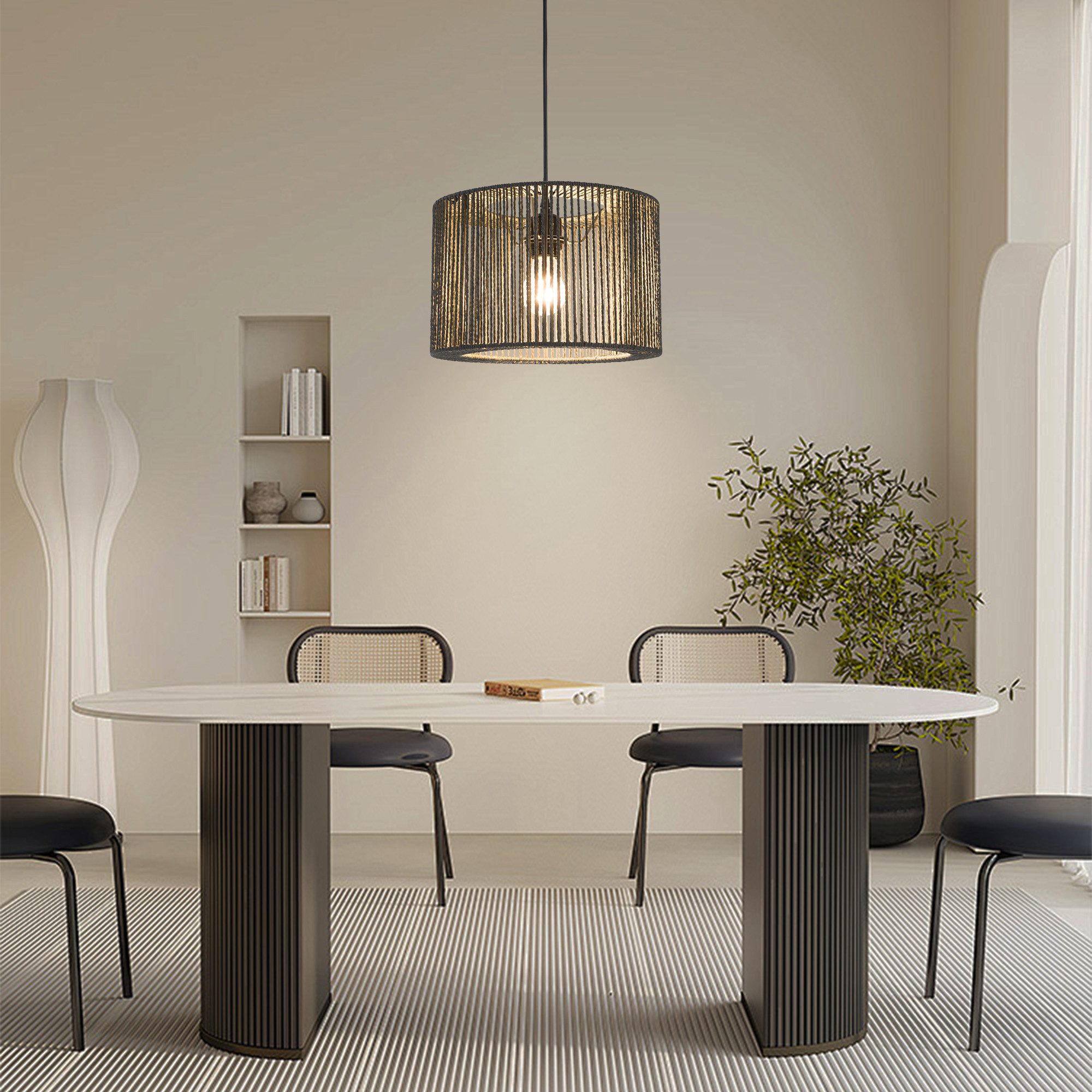 Zedelmaier Pendelleuchte Deckenleuchte hängend mit Stoff Lampenschirm E27 x günstig online kaufen