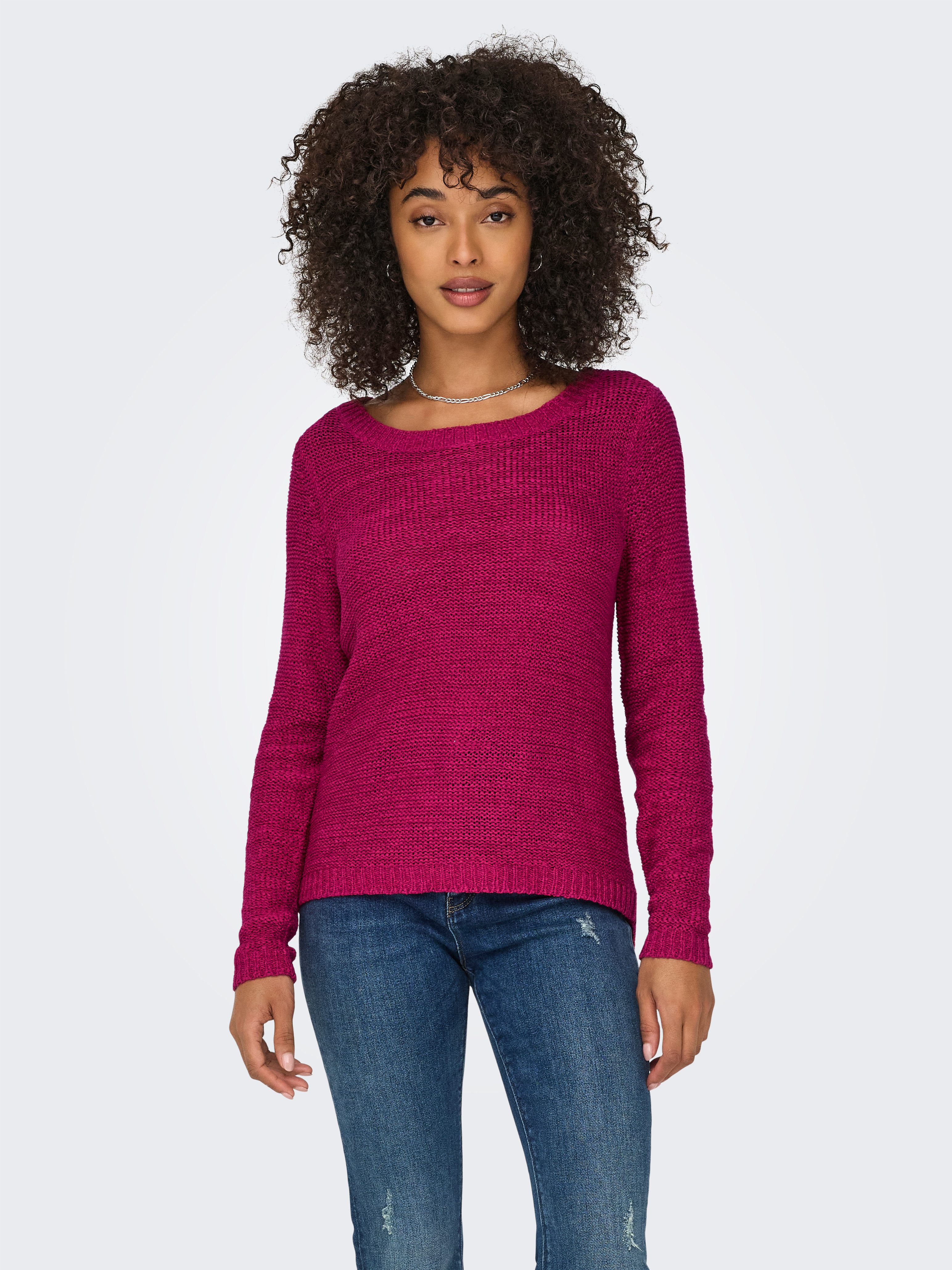 ONLY Strickpullover ONLGEENA XO L/S PULLOVER KNT NOOS mit Rundhalsausschnit günstig online kaufen