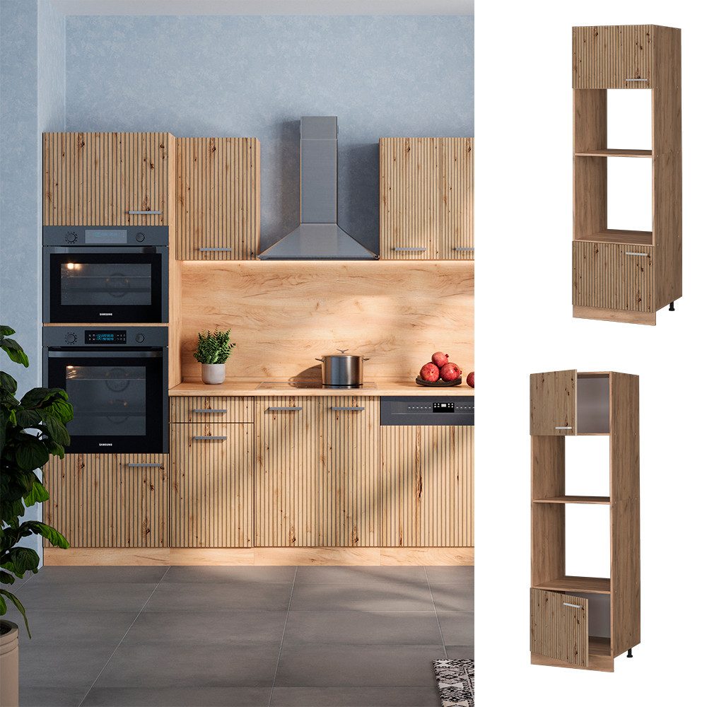 Vicco Mikrowellenumbauschrank R-Line, Artisan-Eiche/Goldkraft Eiche, 60 günstig online kaufen
