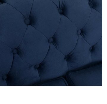 JVmoebel Sofa Blauer Chesterfield 3-er Luxus Sofa Moderne 3-Sitzer Couch, Made in Europe