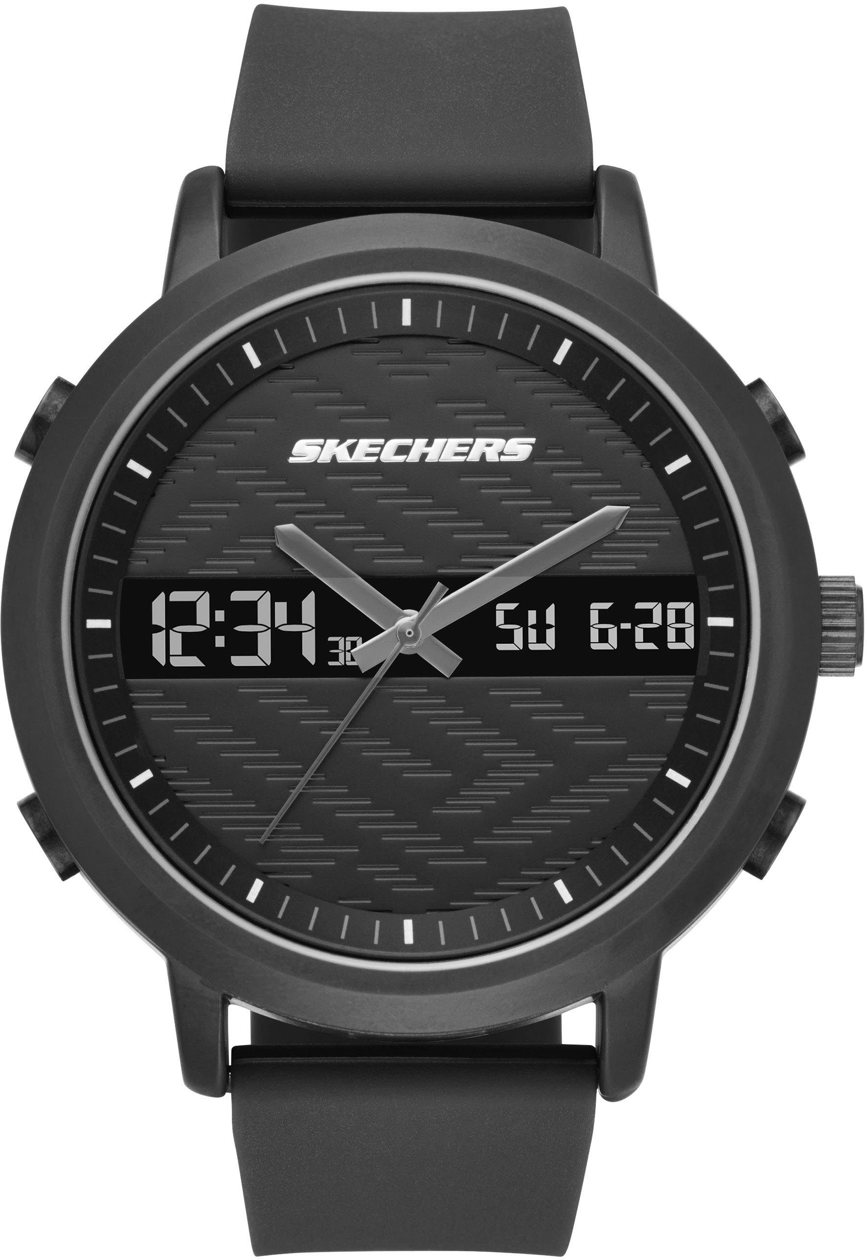 Skechers Chronograph LAWNDALE, SR5071, Quarzuhr, Armbanduhr, Herrenuhr, digital, Stoppfunktion, Datum