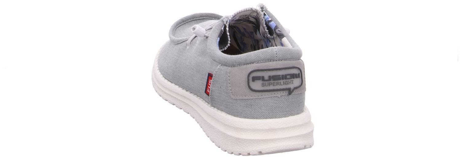 Fusion Fusion Jack Lt Grey Washed Canvas Slipper