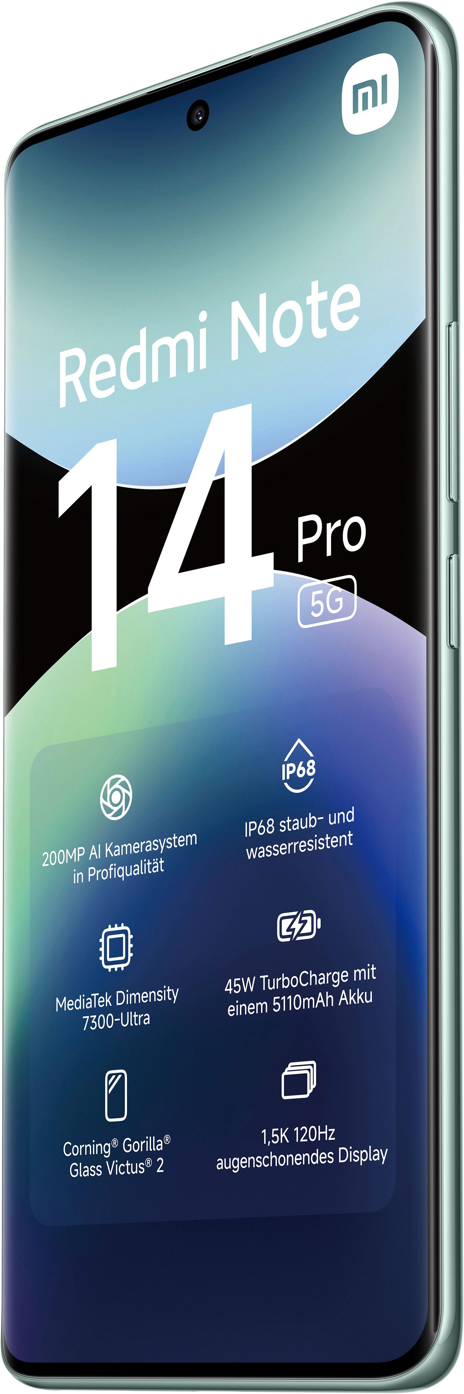 Xiaomi Redmi Note 14 Pro 5G Smartphone (16,94 cm/6,67 Zoll, 256 GB Speicherplatz, 200 MP Kamera)
