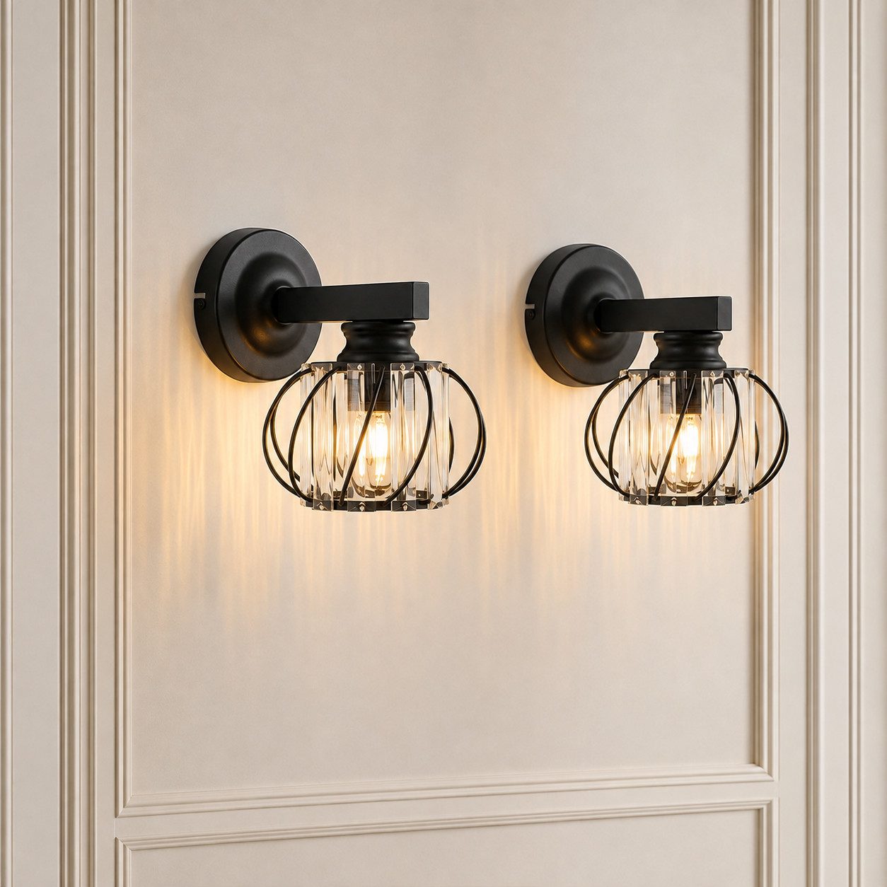 BlingBin Wandleuchte Goldene Kristall Innen,E27 Wohnzimmer Wandlampe Moderne, Gold Metall, ohne Leuchtmittel, Kristallwandleuchte für Wohnzimmer Korridor Esszimmer