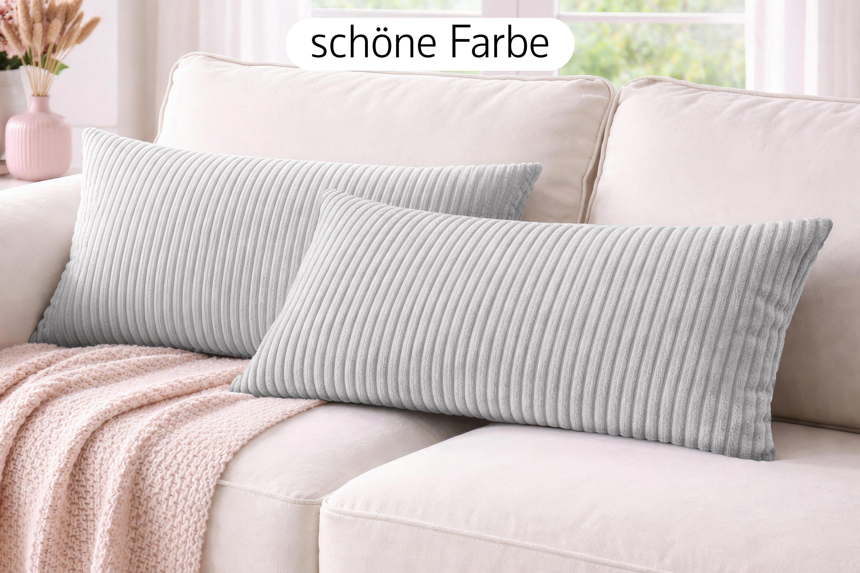 Amilian Dekokissen 40x80 cm mit Füllung - Sofakissen, Zierkissen - Couchkissen, 1 Stück - weich, formstabil, pflegeleicht und waschbar – Bild 4 von 5