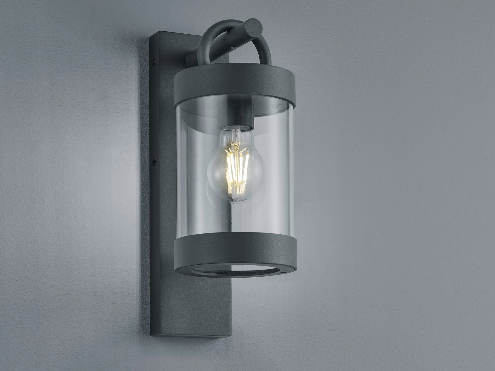 TRIO Leuchten Außen-Wandleuchte, LED wechselbar, Warmweiß, Landhausstil Wand Außenleuchte aus Aluminium mit Acrylglas, Höhe 33cm