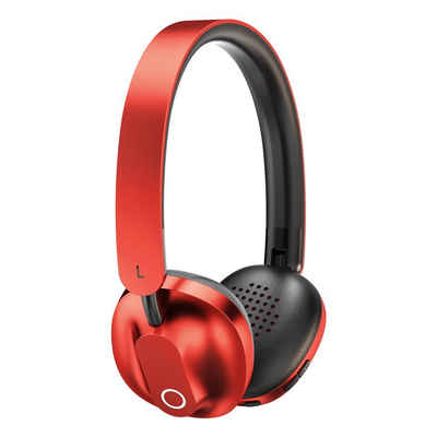 Baseus »Baseus Encok D01 Earphones On-Ear kabellos Kopfhörer Bluetooth Ohrhörer Over Ear Headset 360 Grad Mikrofon Faltbar 300 mAh in Rot« On-Ear-Kopfhörer