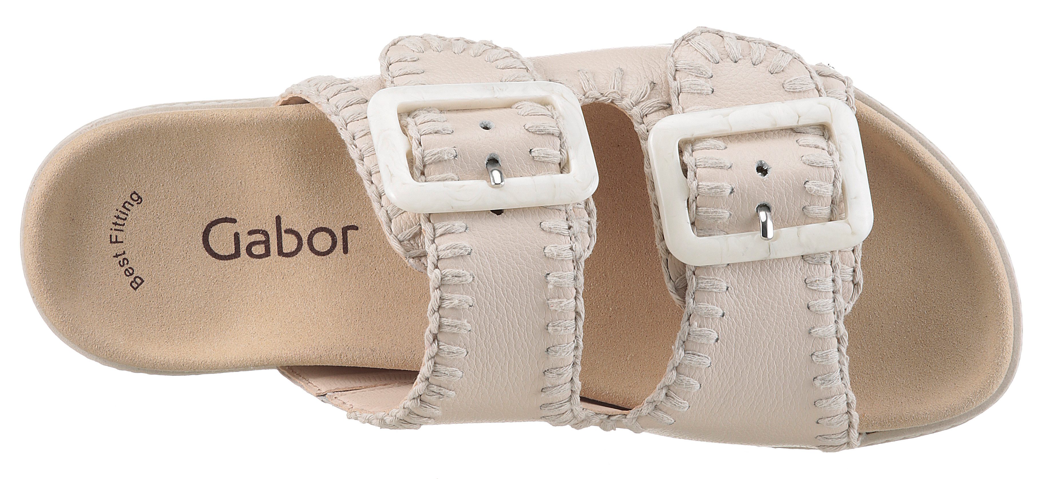 Gabor Pantolette, Plateau, Bequemschuh, Sommerschuh mit praktischen Klettverschlüssen