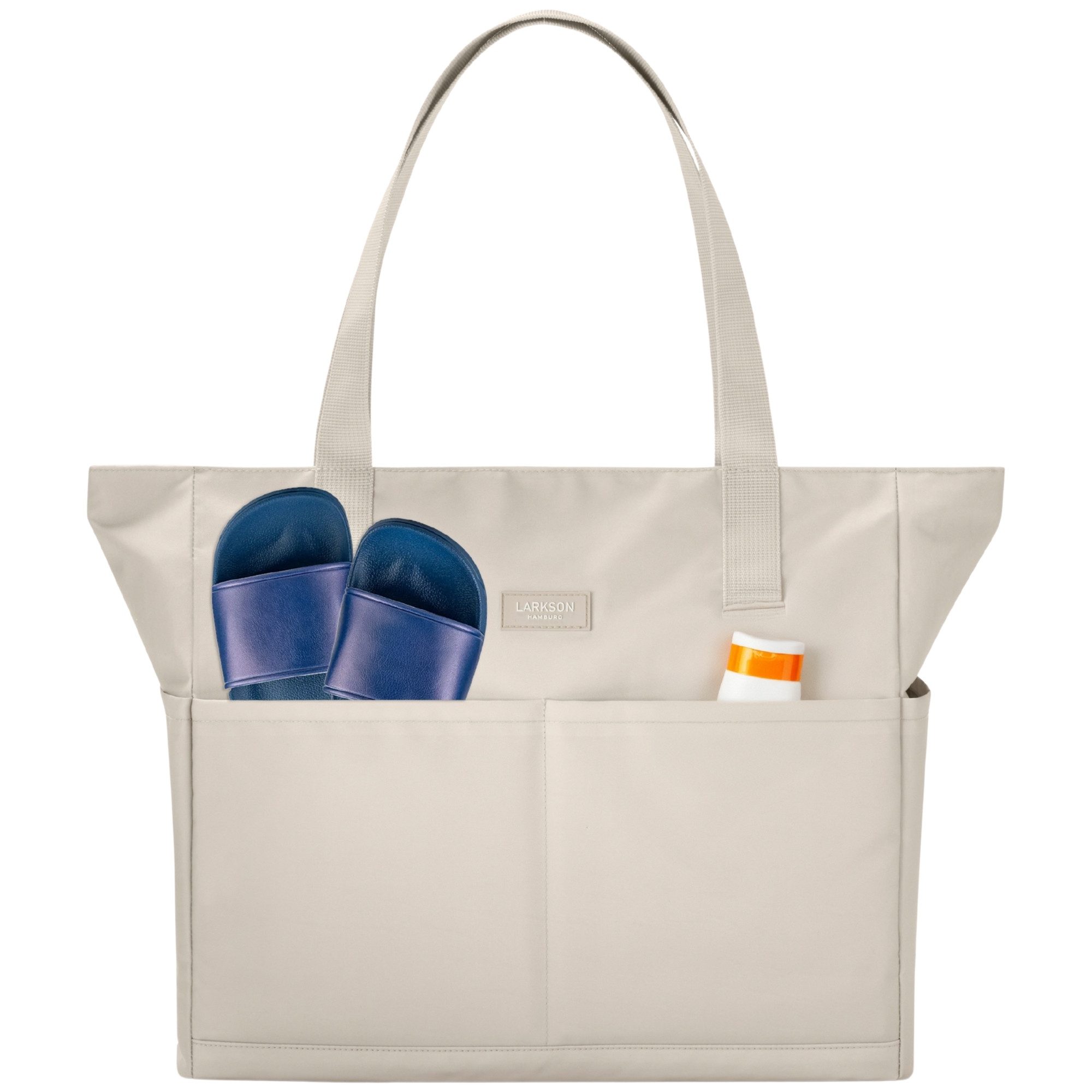 LARKSON Strandtasche Linn Strandtasche mit Reißverschluss (1-tlg), Große Be günstig online kaufen