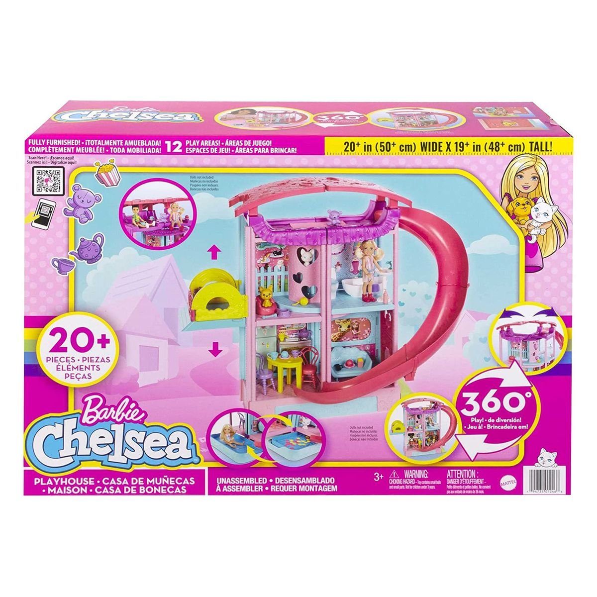 Mattel® Spielwelt Mattel HCK77 - Barbie - Chelsea - Spielhaus mit Zubehör, ohne Puppe