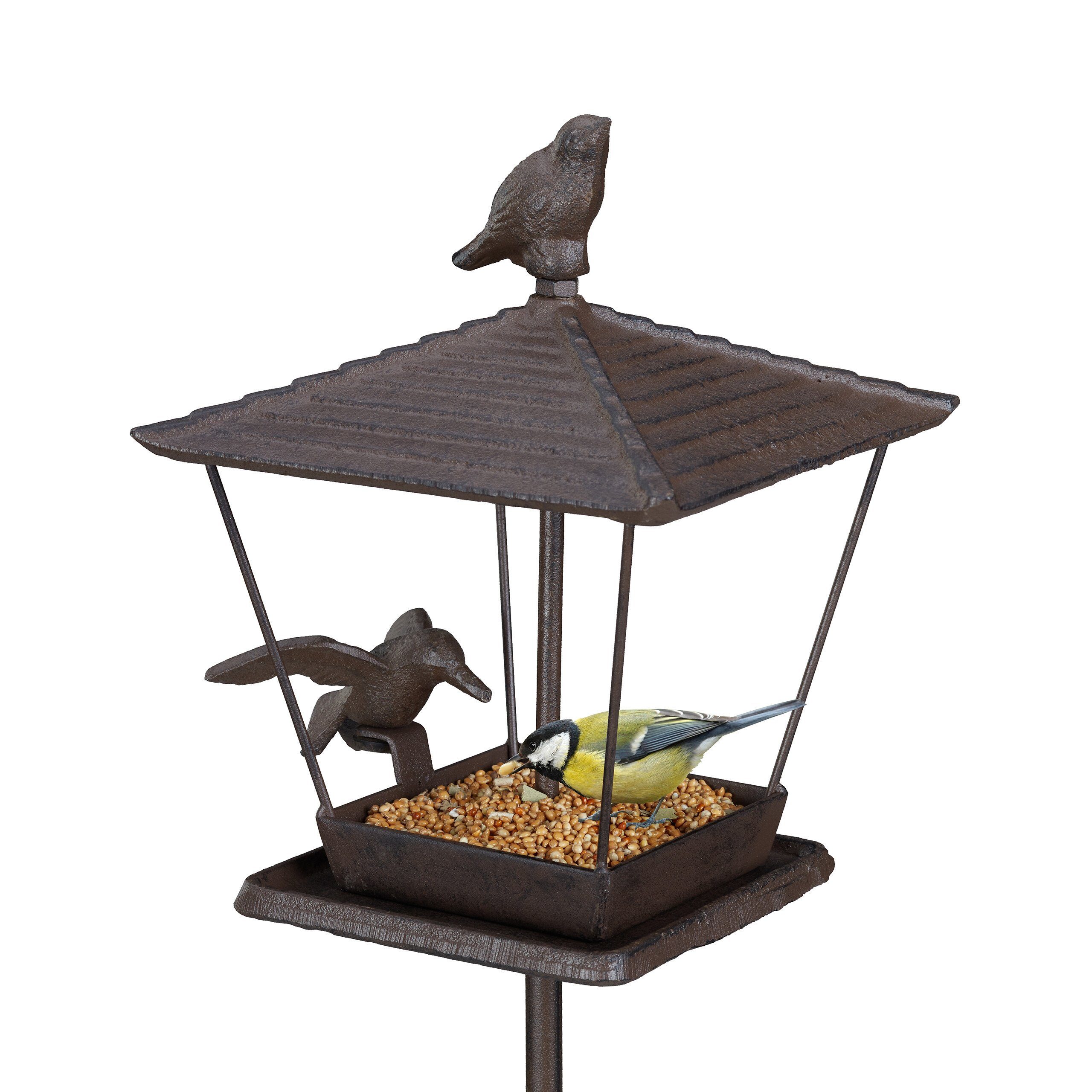 relaxdays Vogelhaus Vogelfutterhaus mit Erdspieß günstig online kaufen