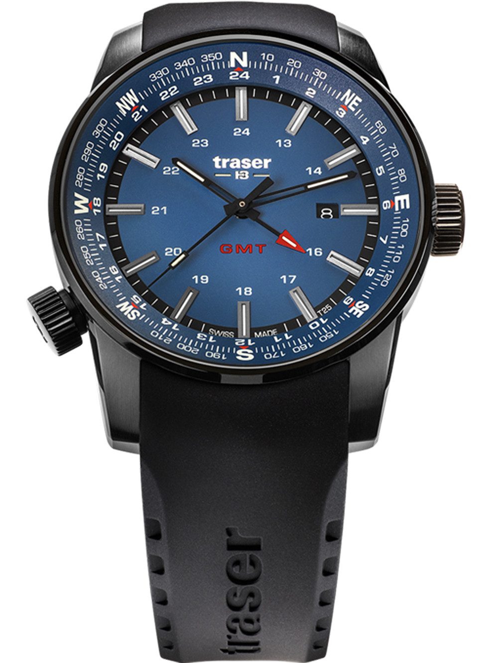 Traser Quarzuhr Traser H3 109743 P68 Pathfinder GMT Herrenuhr 46mm 10ATM Traser H3 109743 P68 Pathfinder GMT Herrenuhr 46mm 10ATM