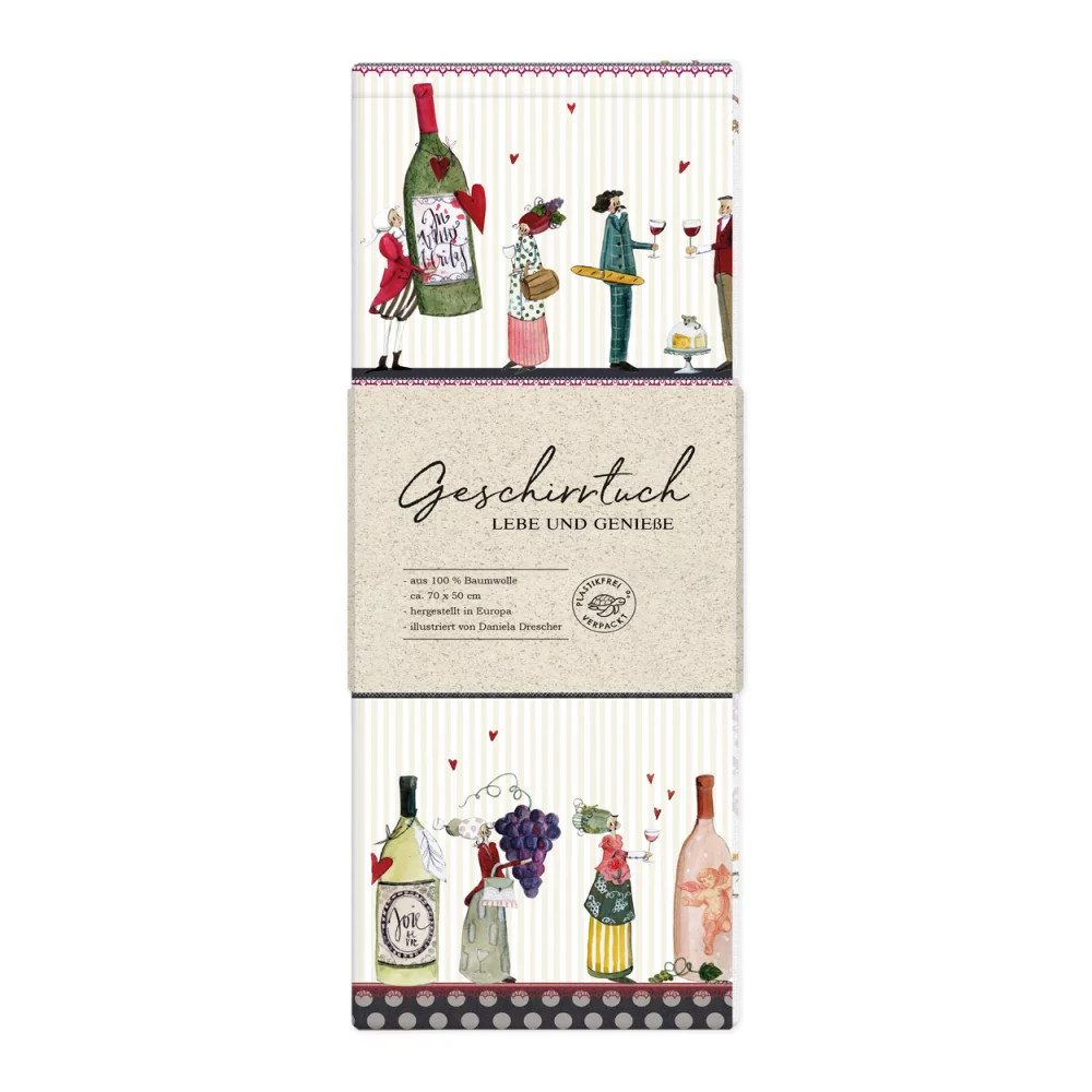 Grätz Verlag Geschirrtuch Geschirrtuch mit Motiv, 100% Baumwolle, (1 Tuch, günstig online kaufen