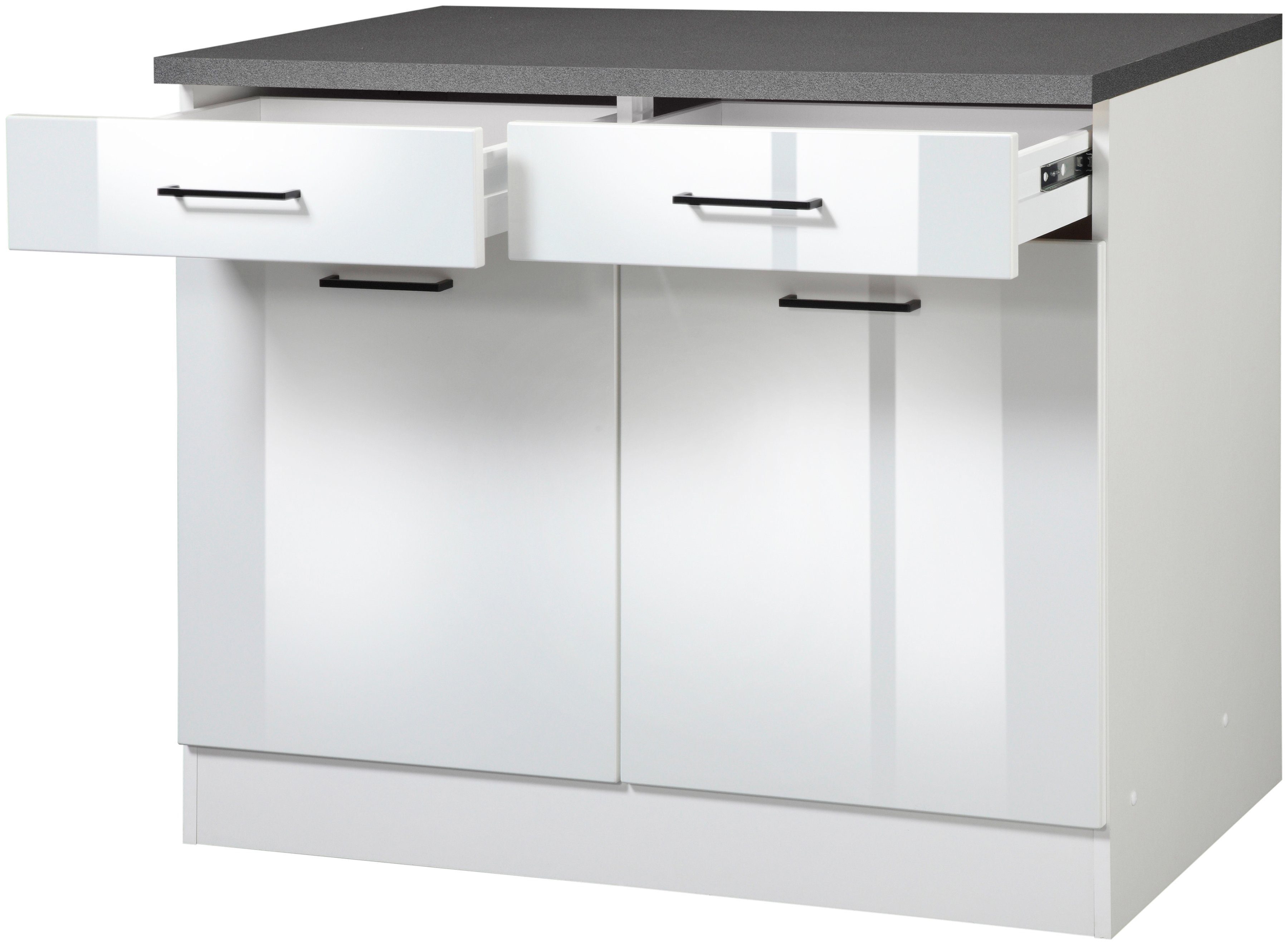 KOCHSTATION Unterschrank KS-Trier Breite 100 cm, für viel Stauraum