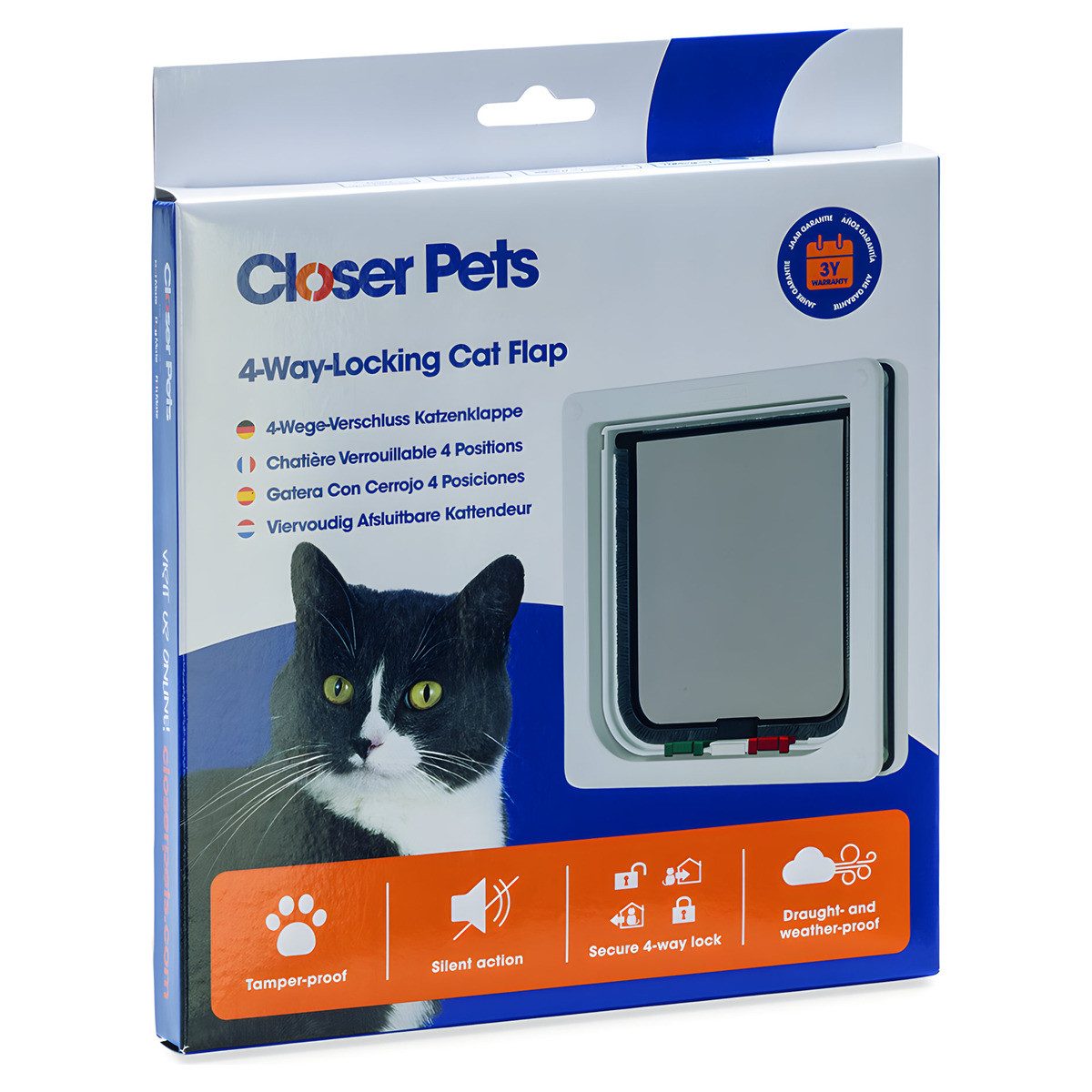 CAT MATE Katzenklappe Katzenklappe 309W weiß