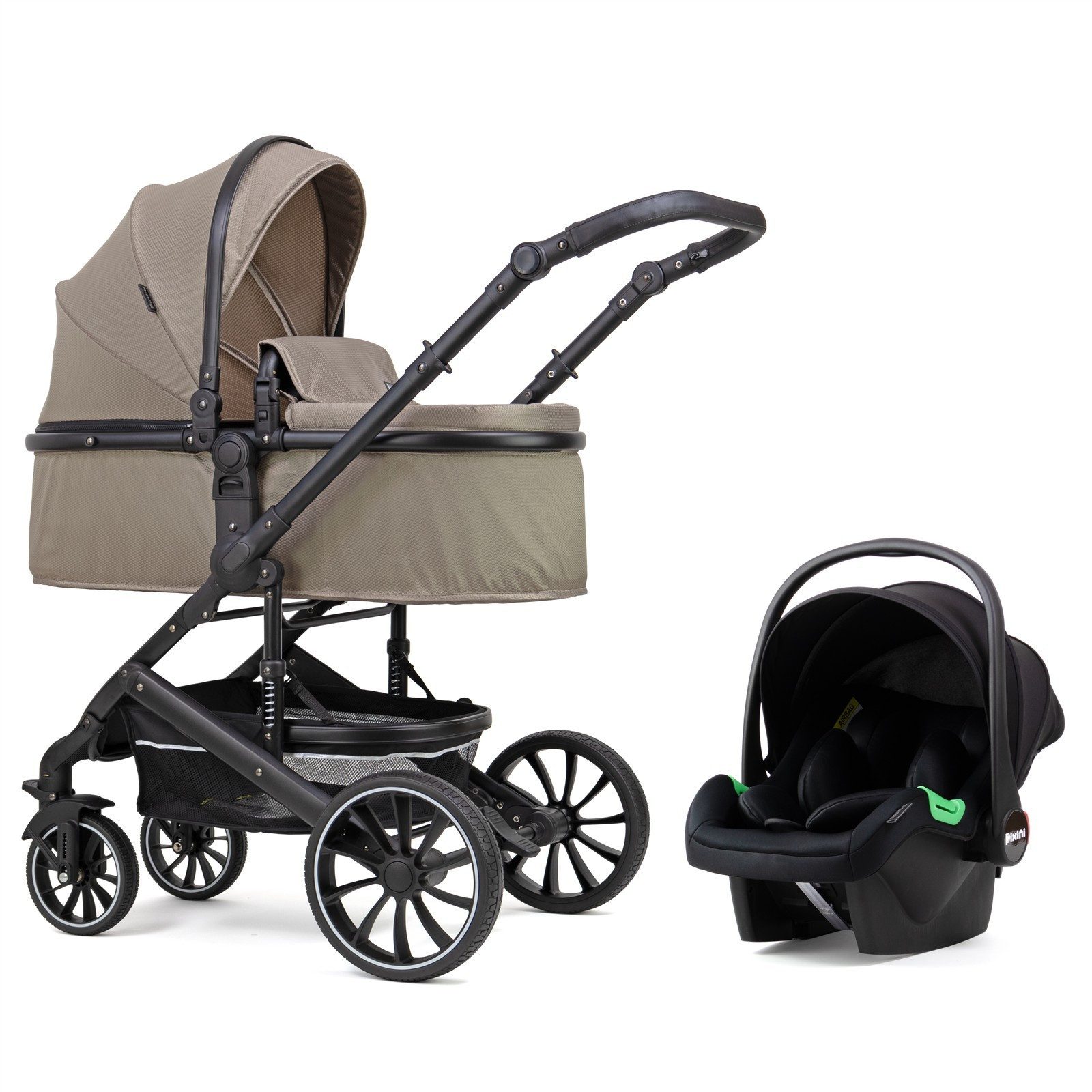 Pixini Kombi-Kinderwagen Pixini Kalani Kinderwagen 3in1 Set, Sicherheitsbügel