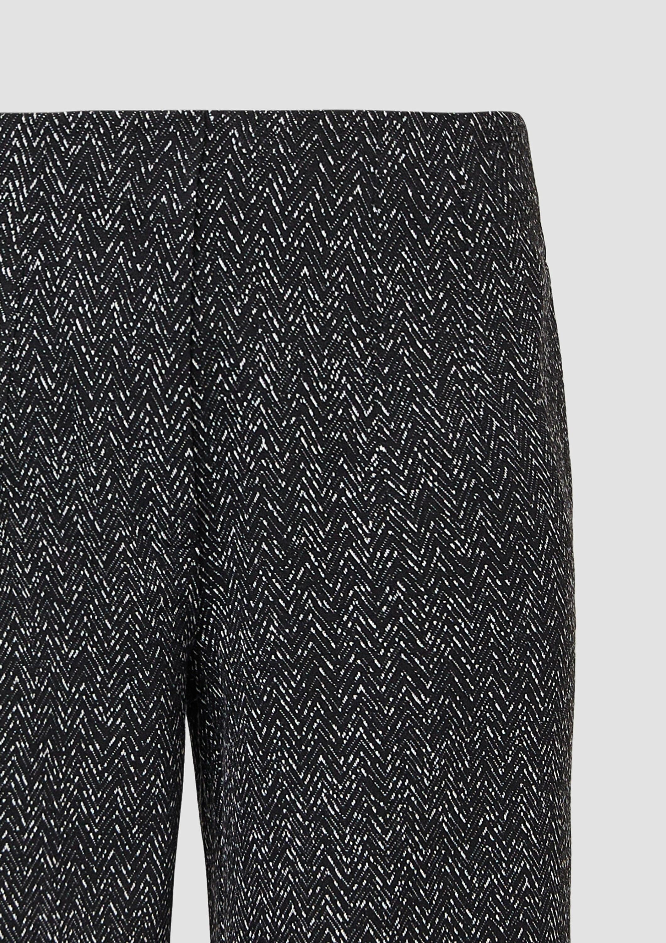 s.Oliver Culotte Hose Culotte aus Jersey mit Fischgratmuster