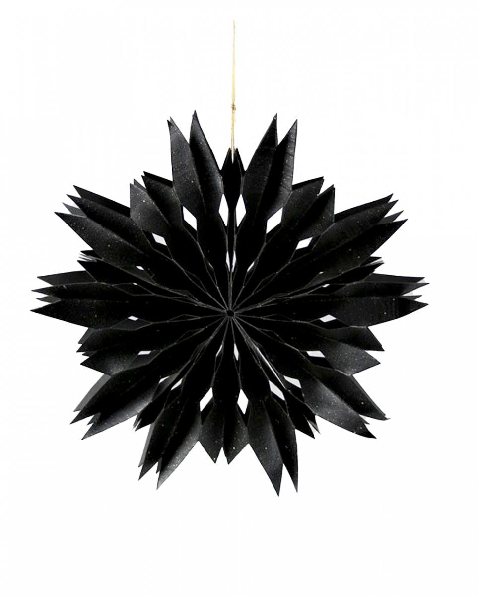 Dekofigur Schwarze Gothic Deko Schneeflocke 30cm