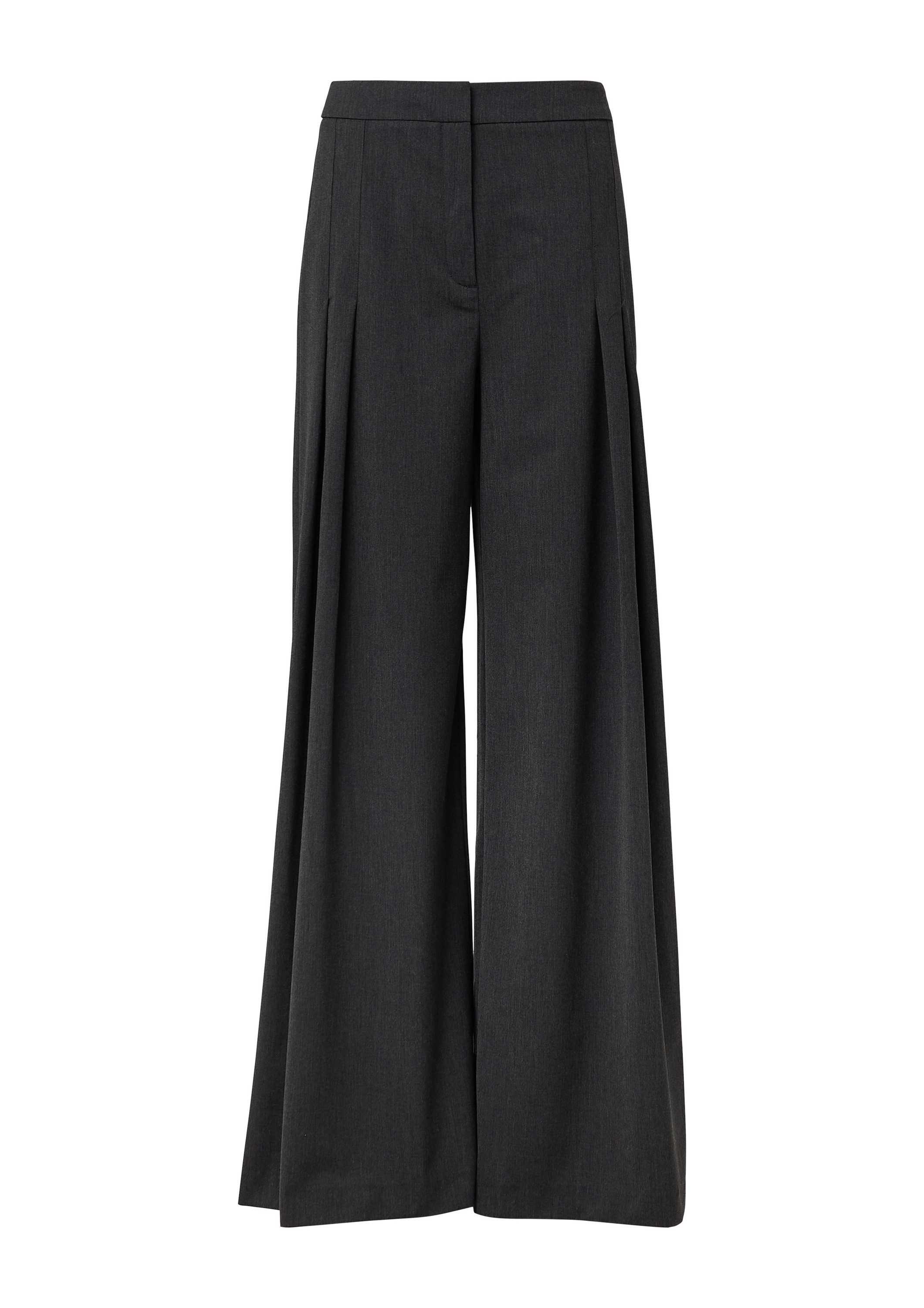 comma Chinos Hose Fließende Wide-Leg-Hose mit günstig online kaufen