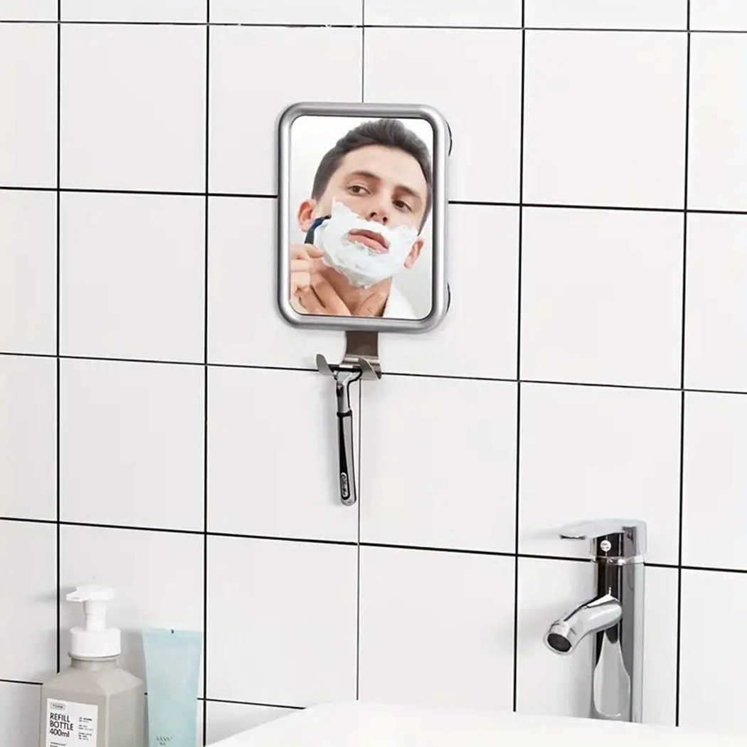 Badezimmerzubehör Kosmetikspiegel Saugnapf: mit Praktisches Schminkspiegel Aluminium TUABUR