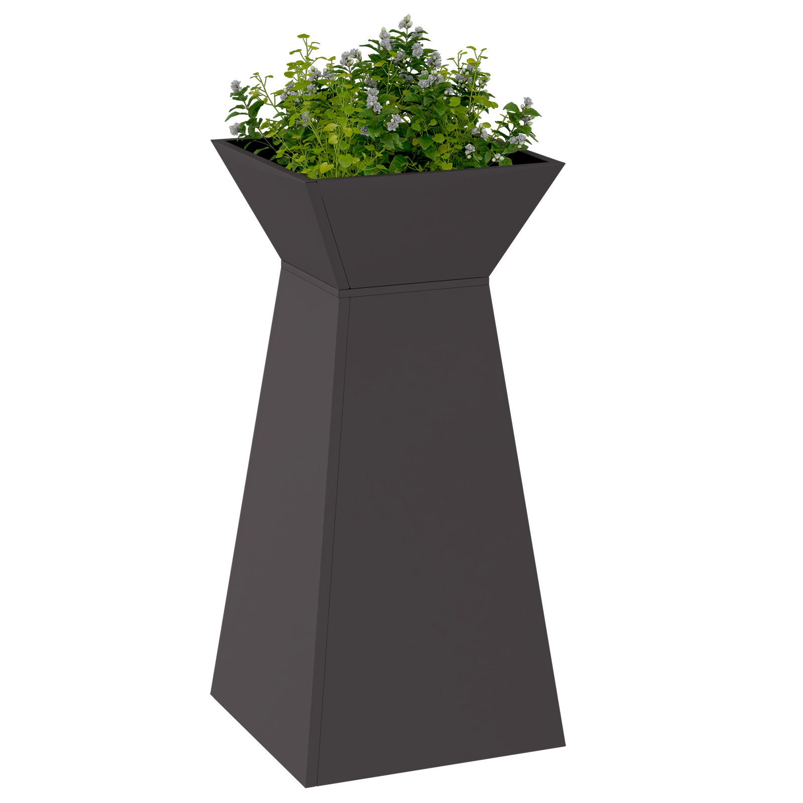 vidaXL Blumentopf Pflanzenständer Schwarz Kunststoff 35 günstig online kaufen