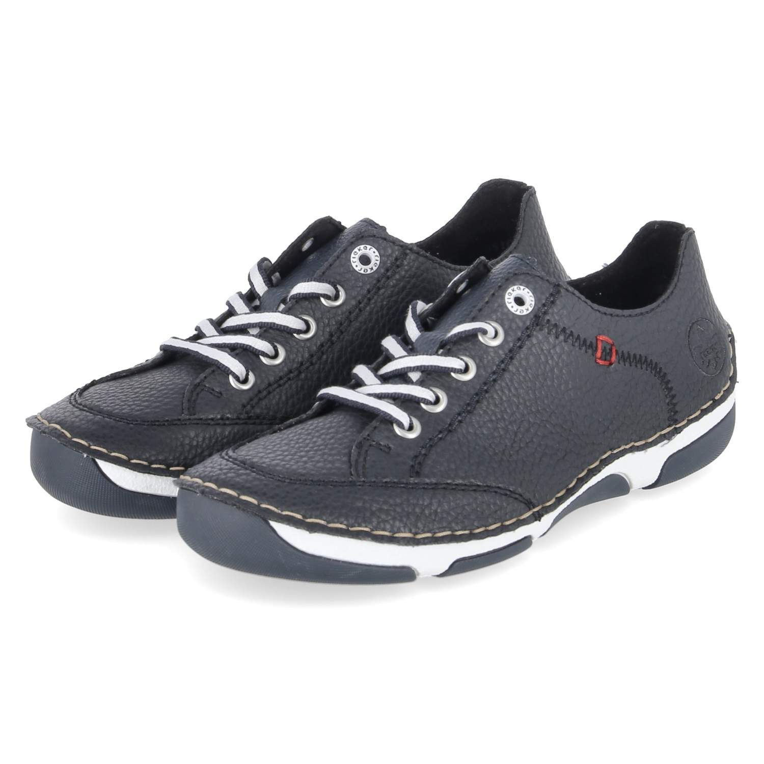 Rieker Rieker 55901-14 Damen Glattleder blau Schnürschuh günstig online kaufen