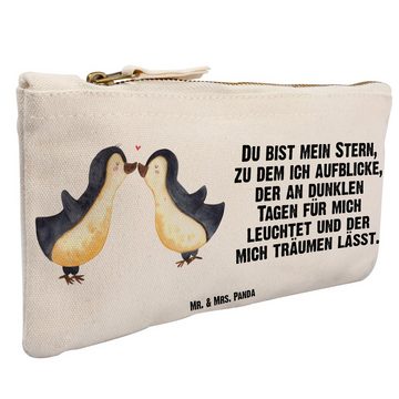 Mr. & Mrs. Panda Kosmetiktasche Größe S Klein Pinguin Liebe - Weiß - Geschenk, Schlamperetui, Stiftem (1-tlg), Diverse Größen