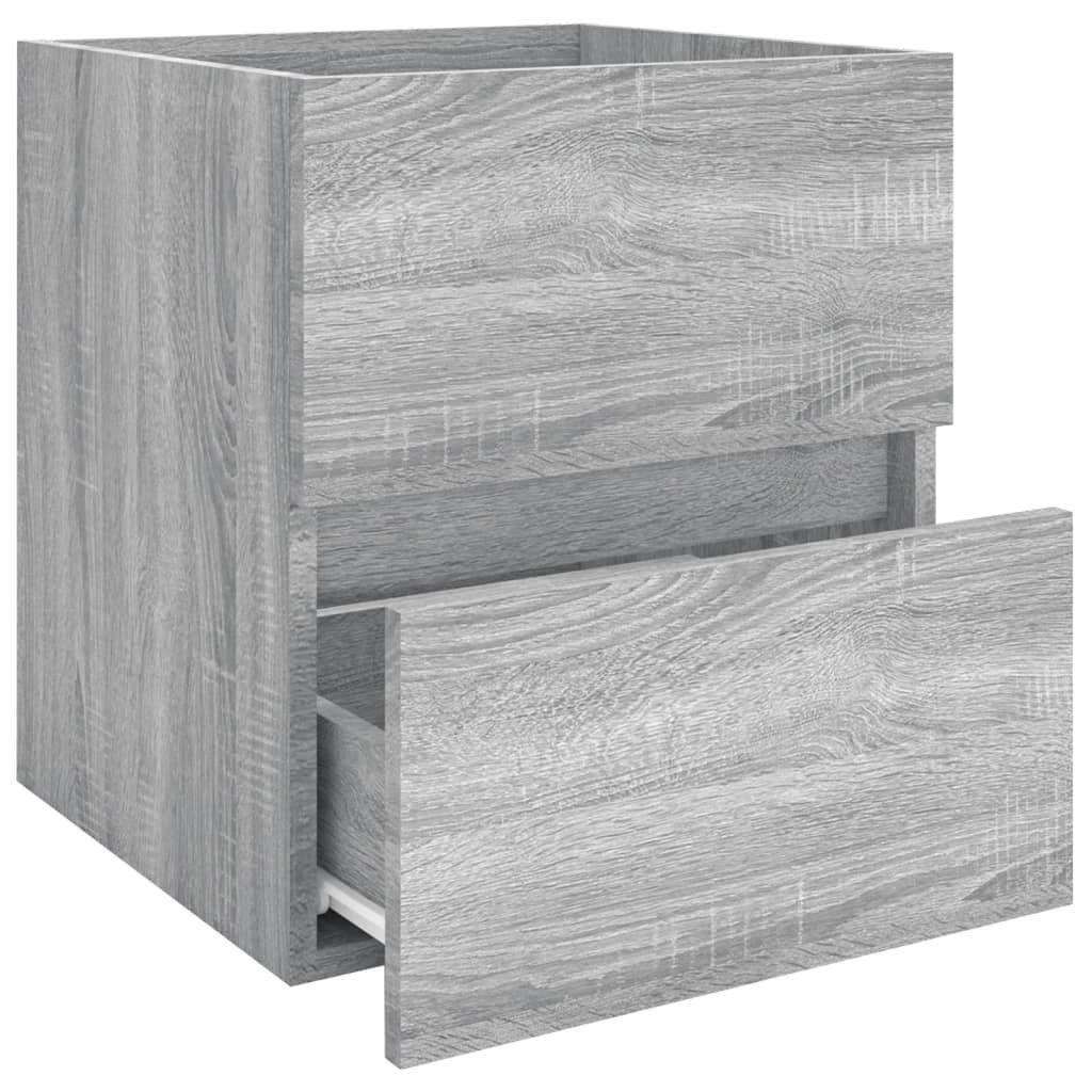 Badezimmer-Set 41x38,5x45 cm (1-St) Holzwerkstoff, Sonoma Waschbeckenschrank vidaXL Grau